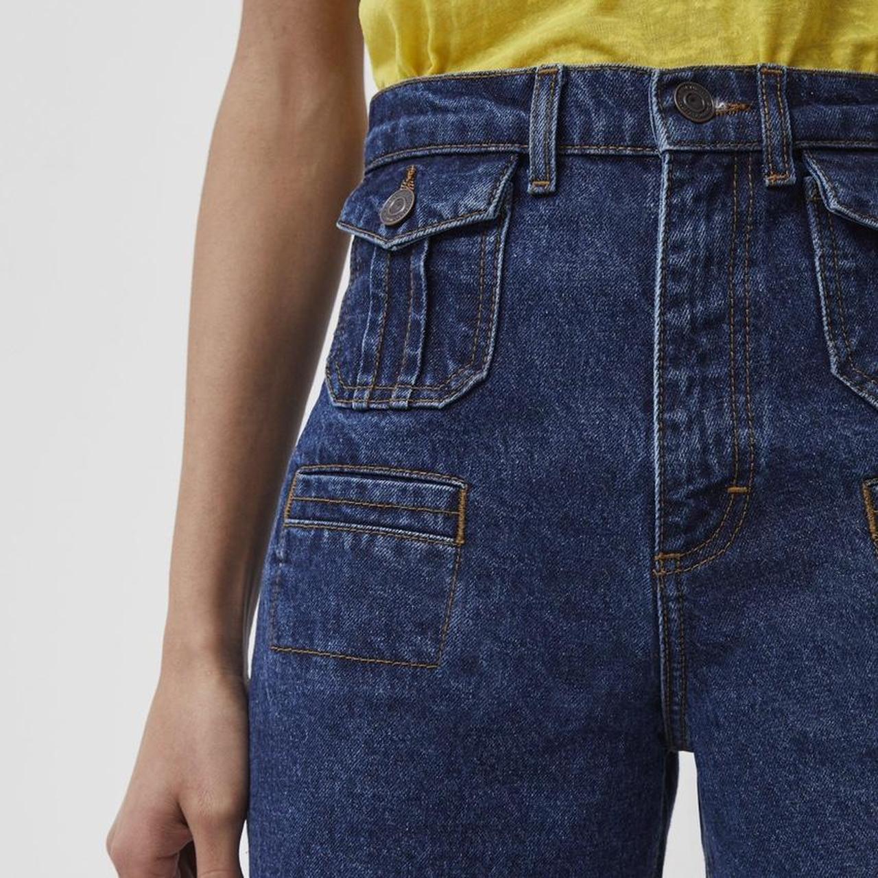 French Connection Riah Recycled High Waist Flare... Depop