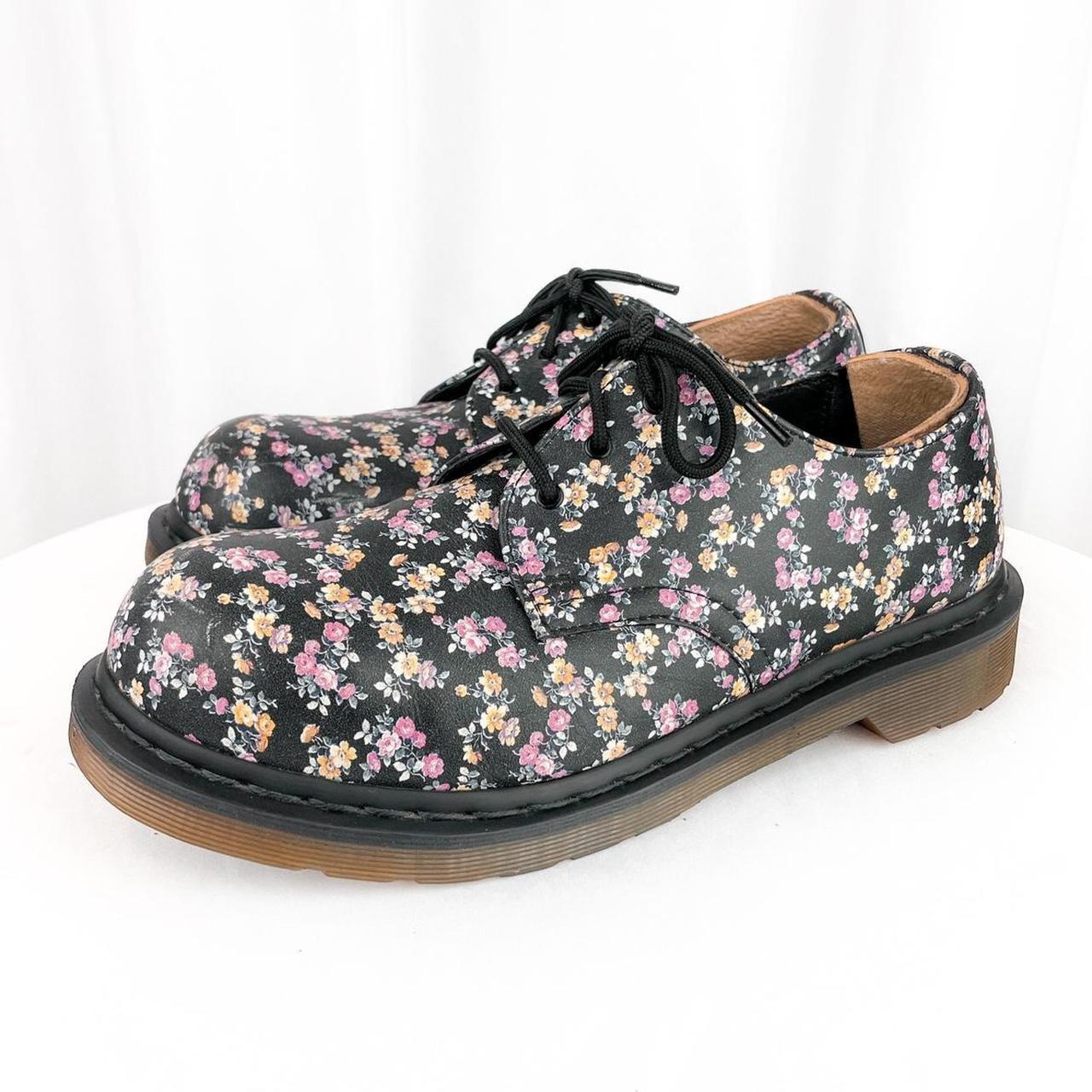 Black Floral Dr Martens w/ Steal... - Depop