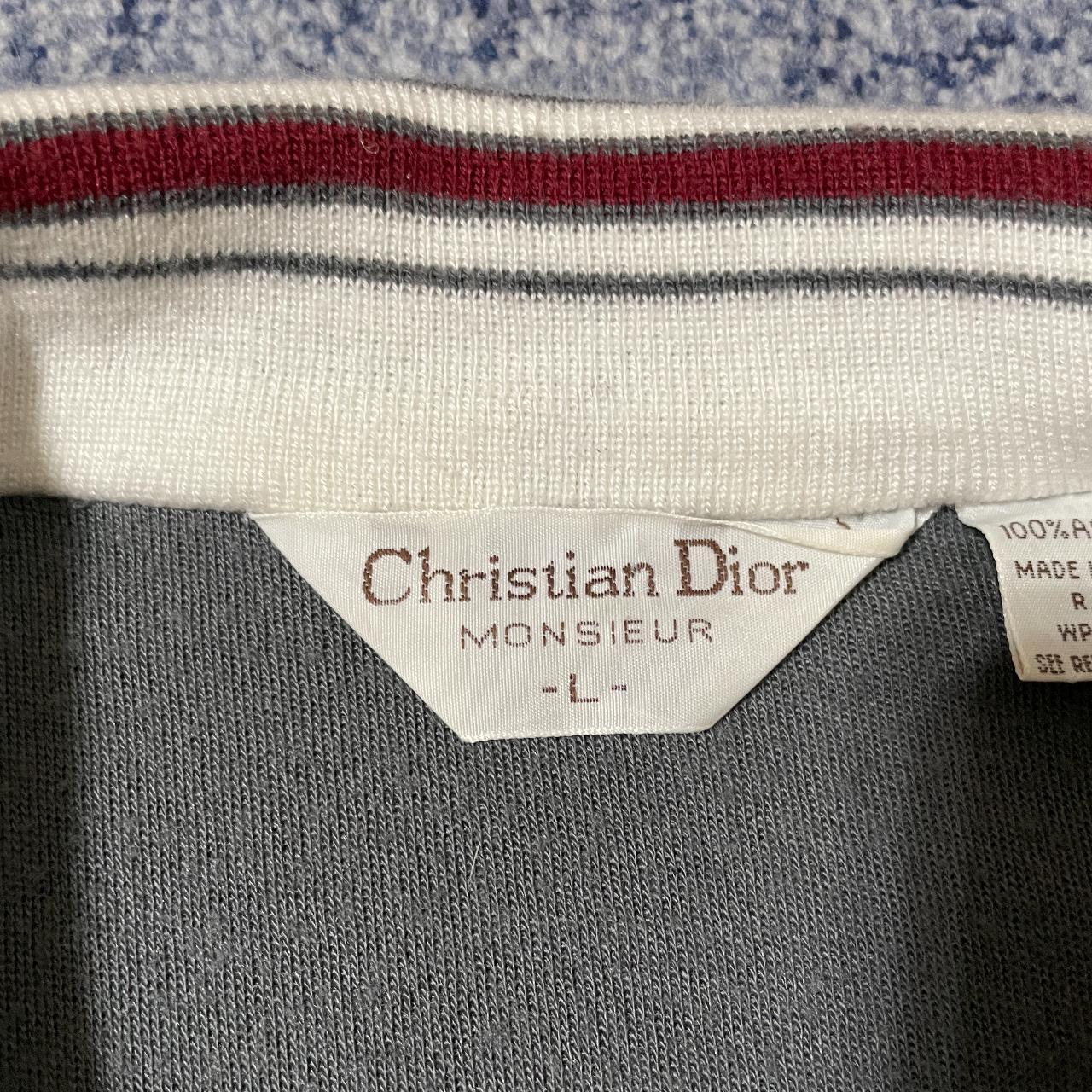 Vintage christian dior monsieur striped grey Large... - Depop