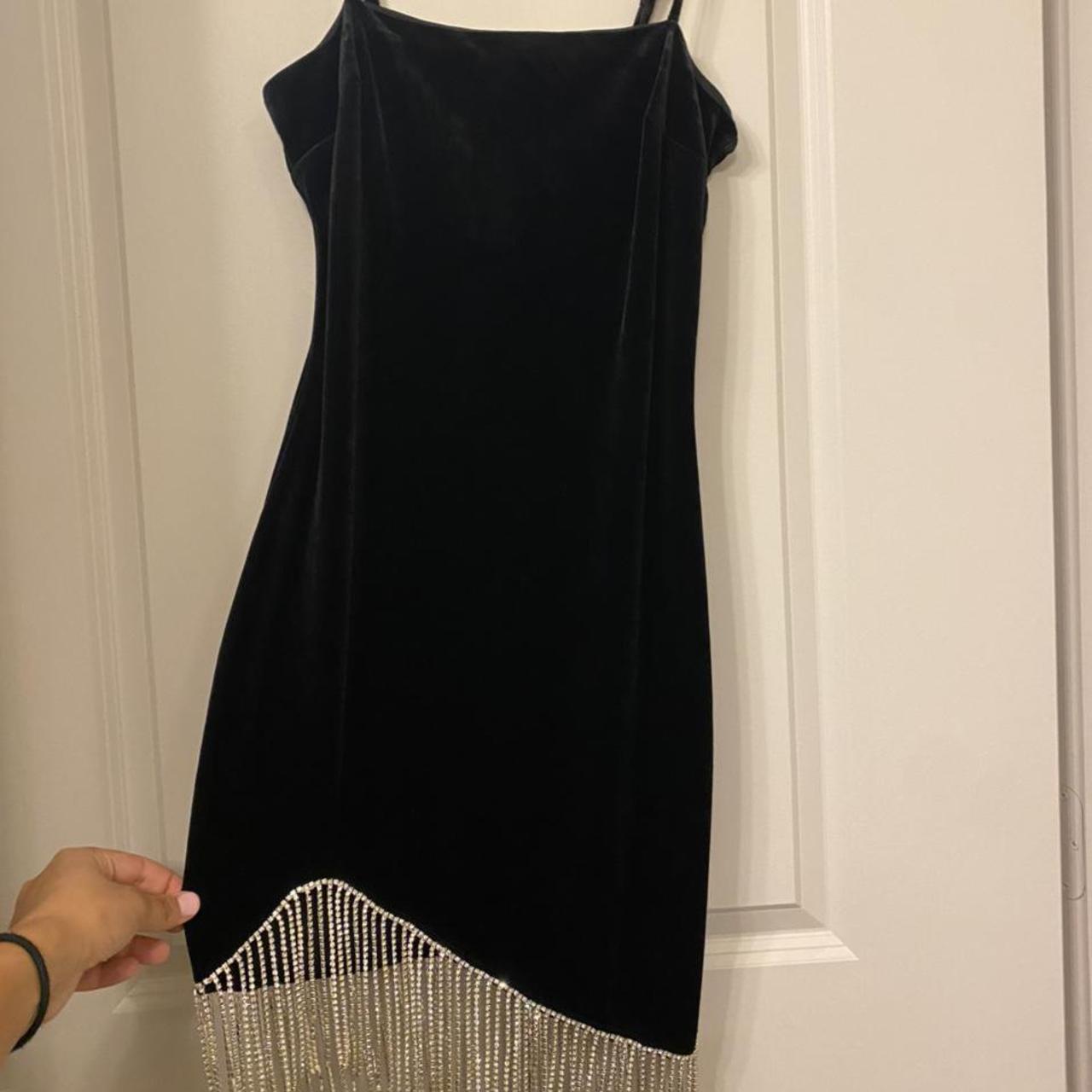 Beautiful tassel rhinestone dress with spaghetti... Depop