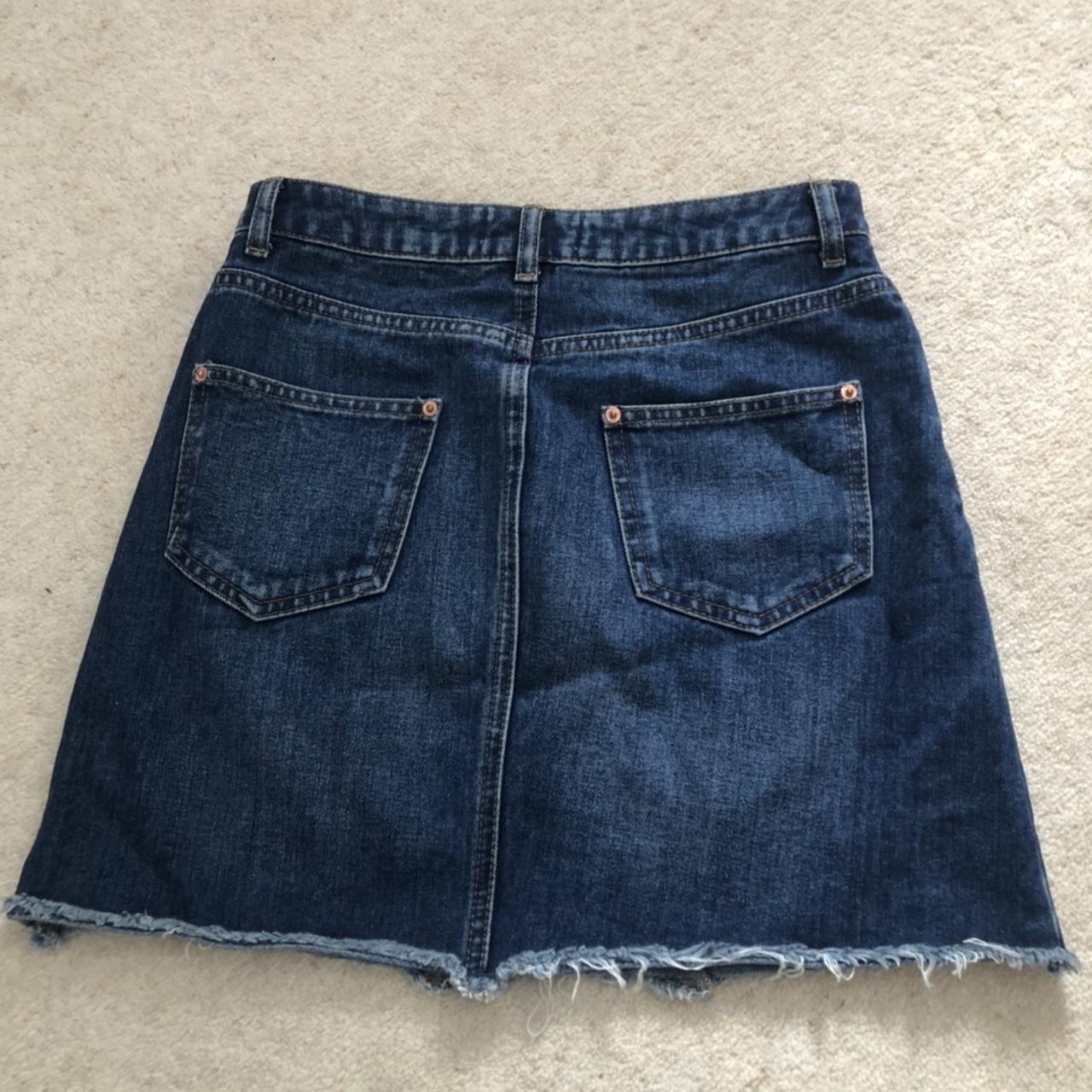 Miss Selfridge dark denim skirt. Size 8. Been worn a... - Depop