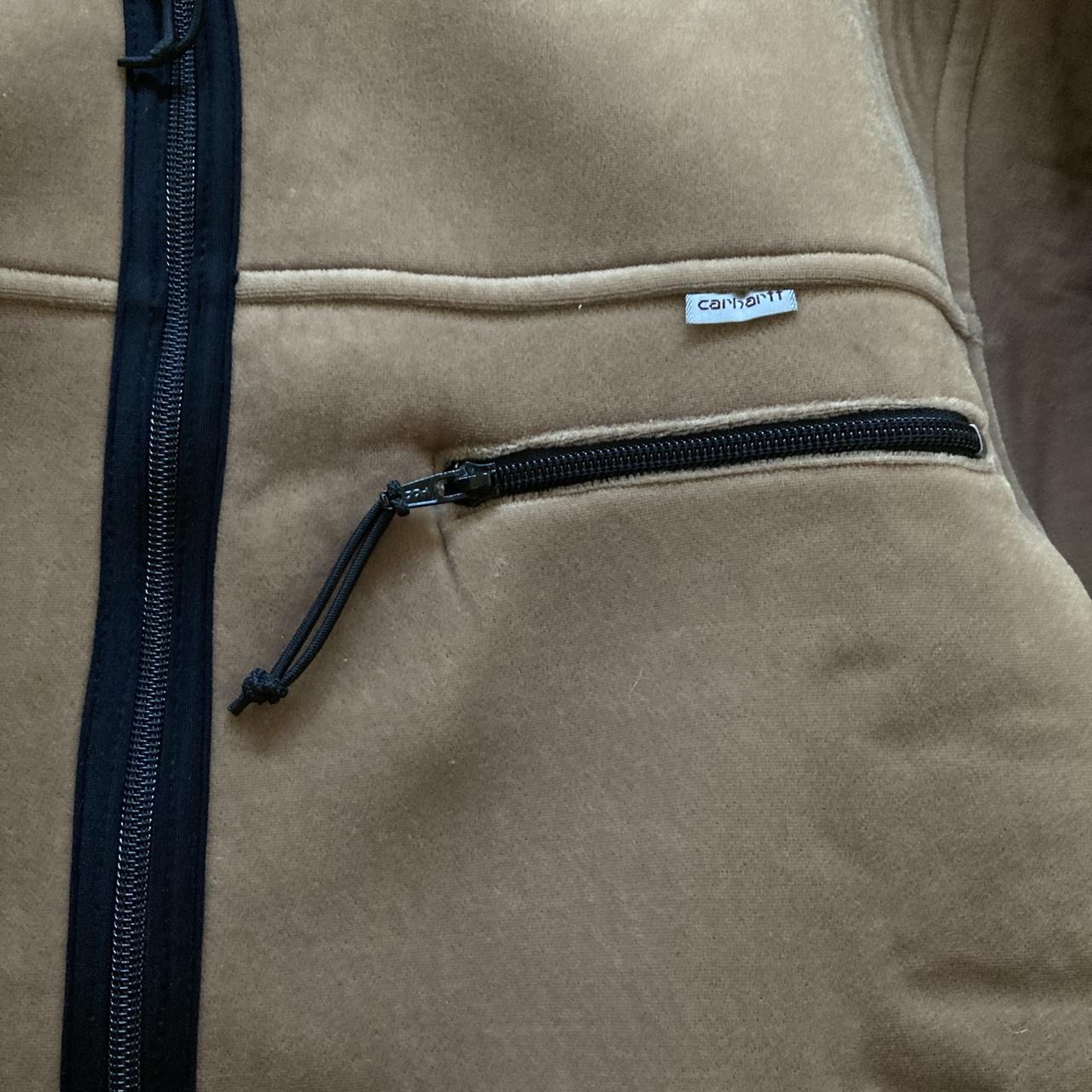 · vintage Carhaart golden yellow velour jacket · ·... Depop