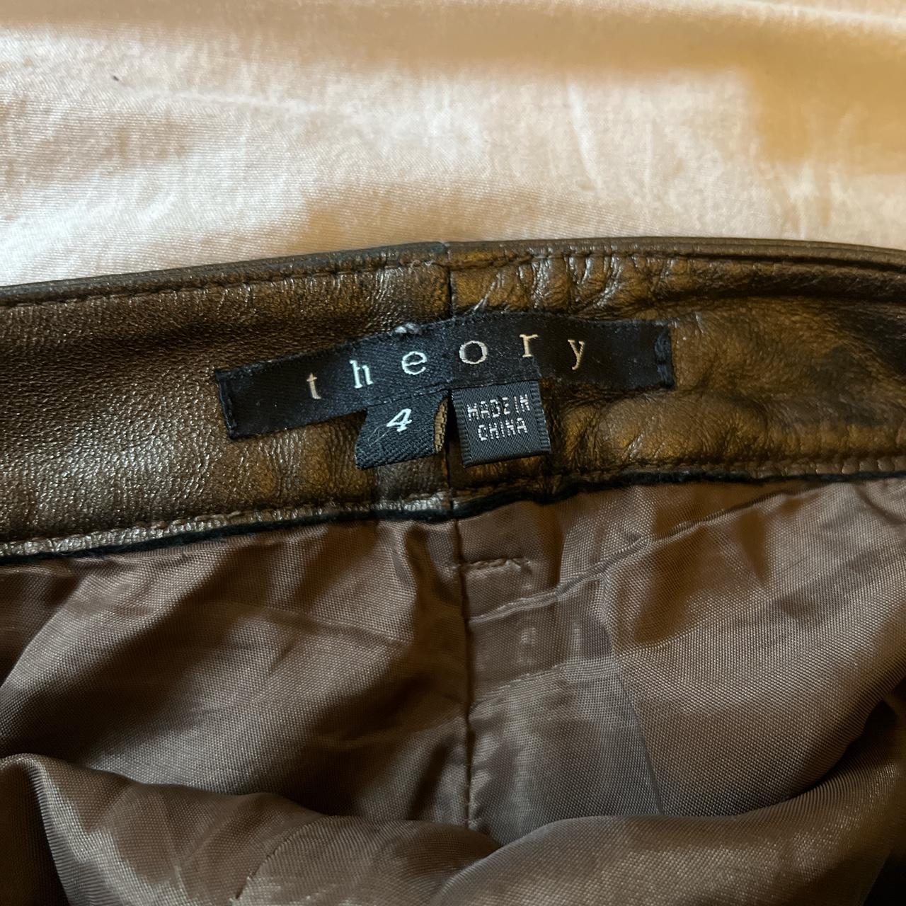 Bronze theory leather pants size 4 but fits 2-4... - Depop