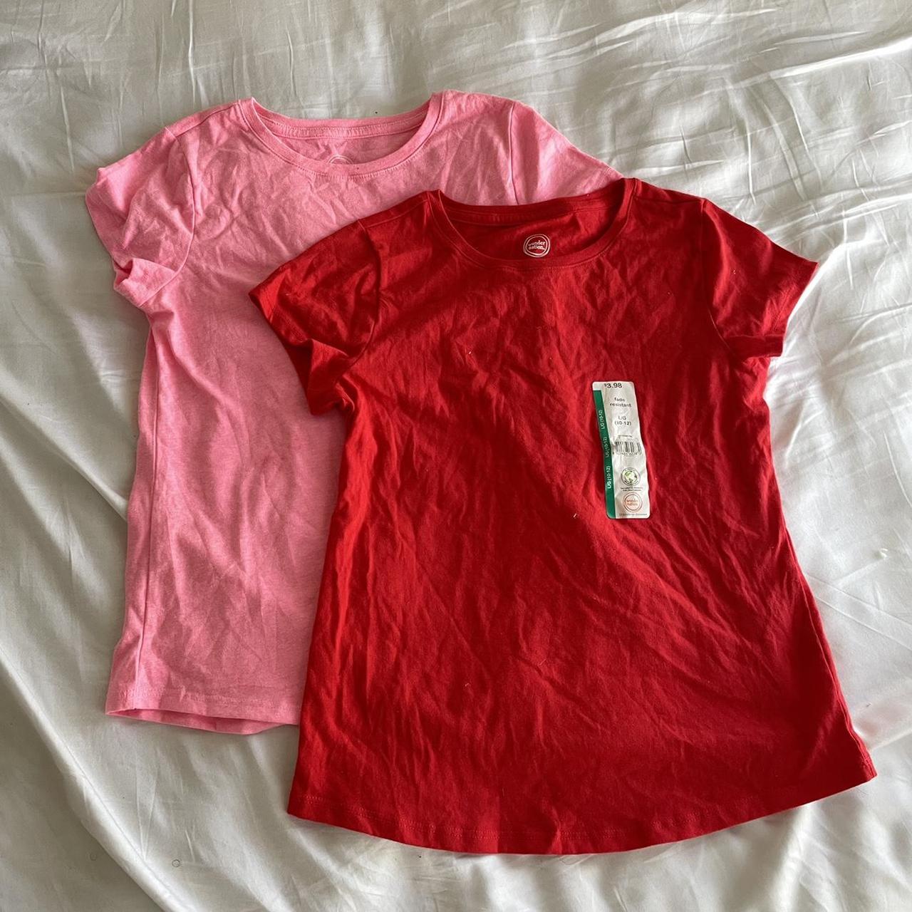 Walmart Women's Red and Pink Shirt | Depop