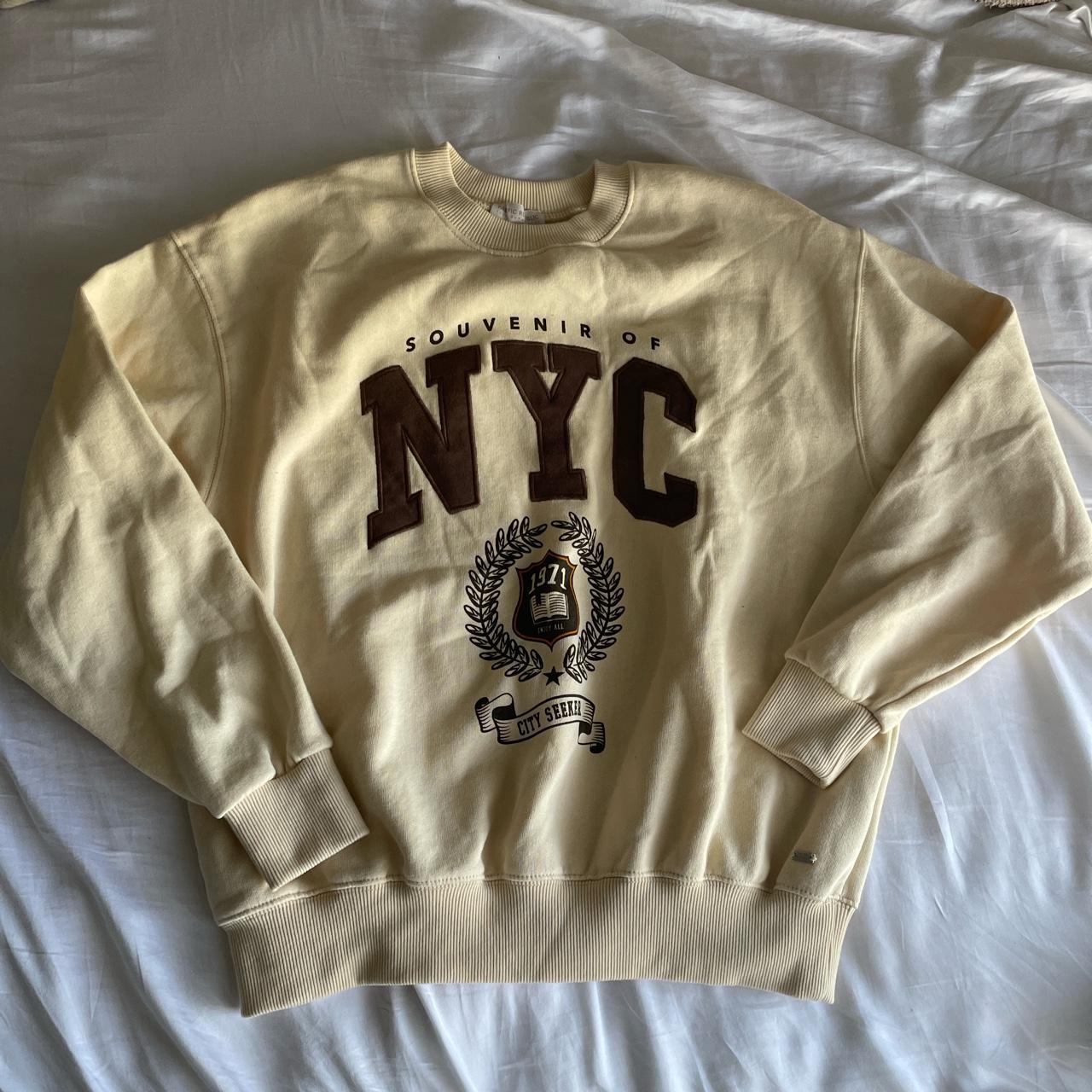 pull&bear nyc embroidered hoodie! never... Depop