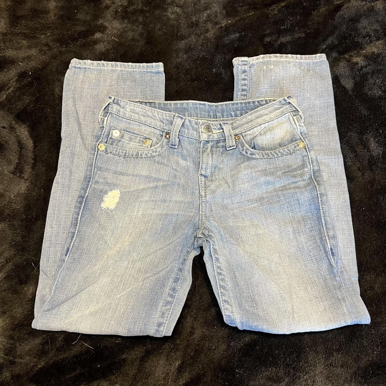 y2k true religion jeans! low rise straight leg good... Depop