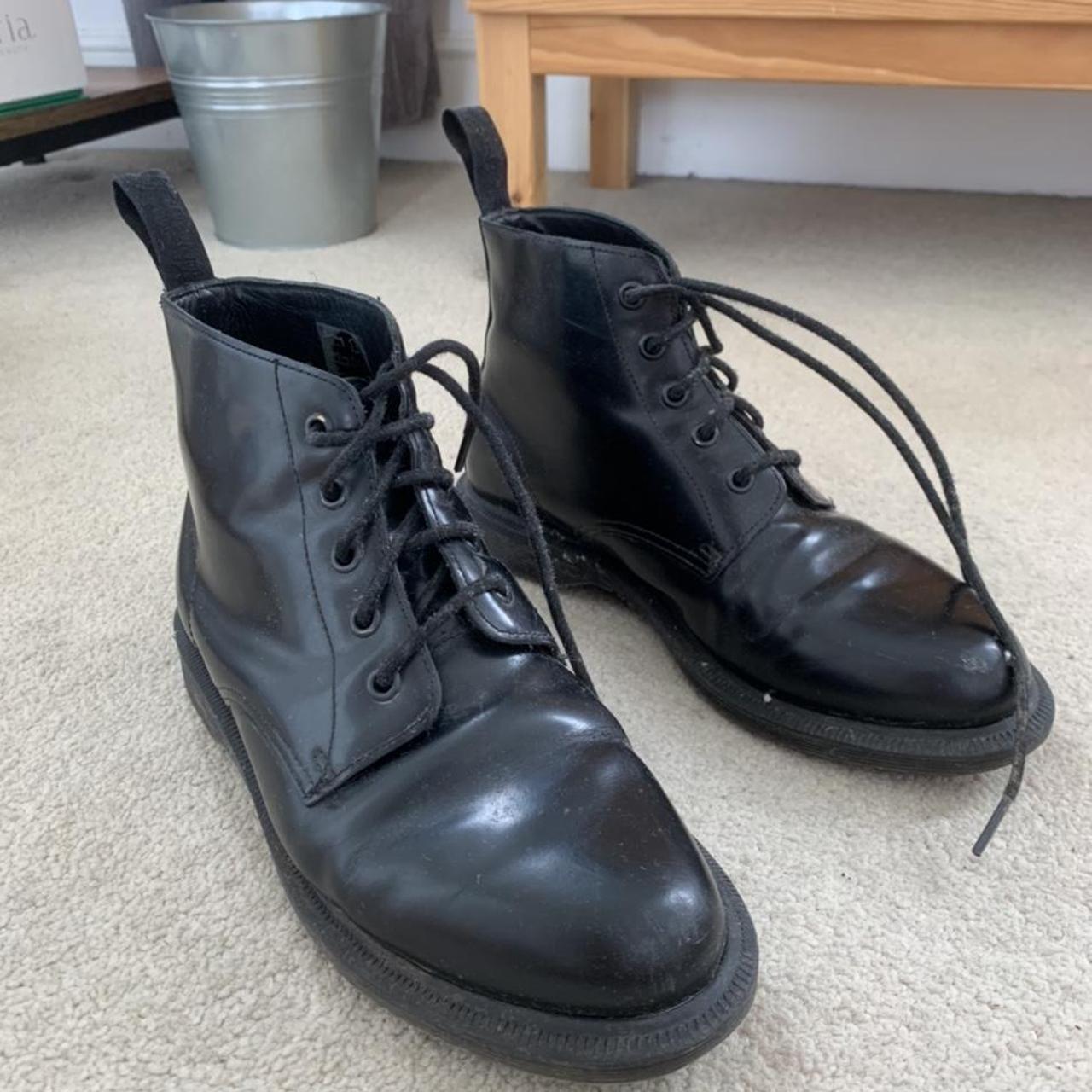 Dr Martens Emmeline Black Leather Boots - size... - Depop