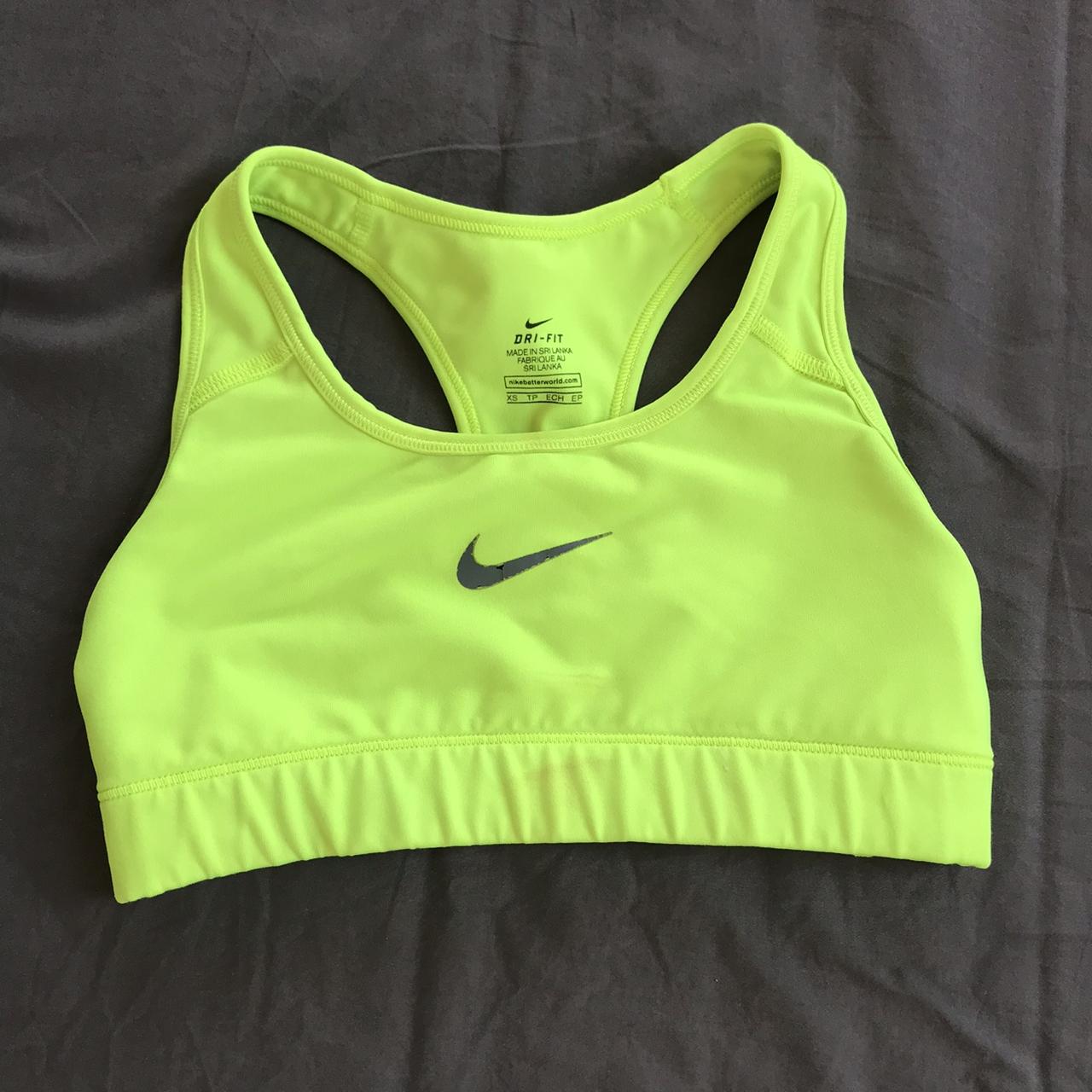 Nike Sports bra Super cute bright green Nike sports - Depop