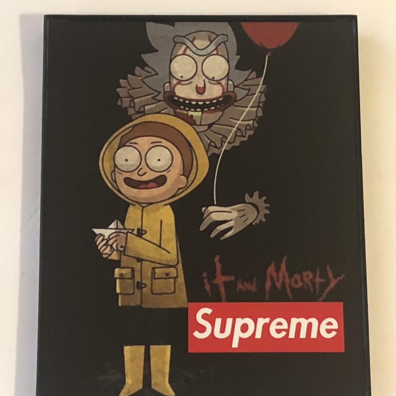 Supreme rick Morty it Art Print with Frame