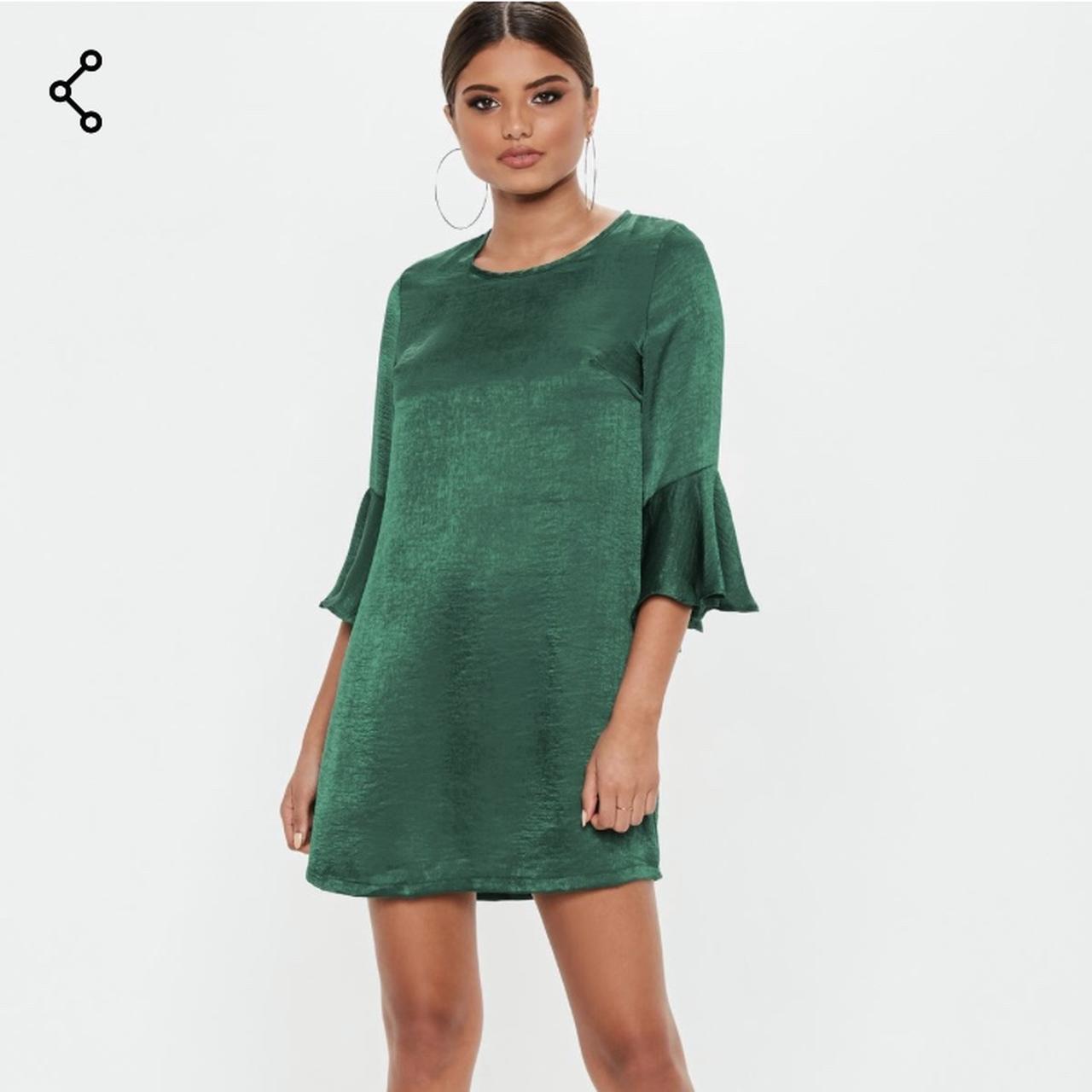 dark green shift dress