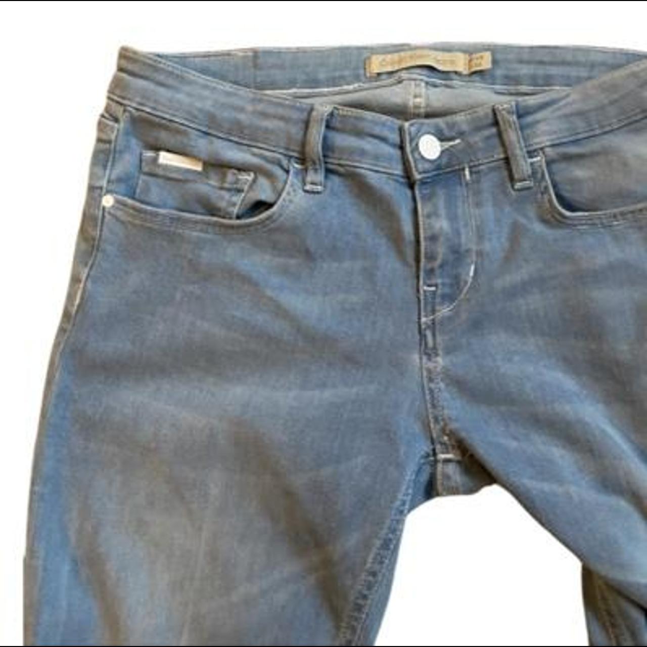 calvin klein light wash low rise vintage y2k jeans... - Depop
