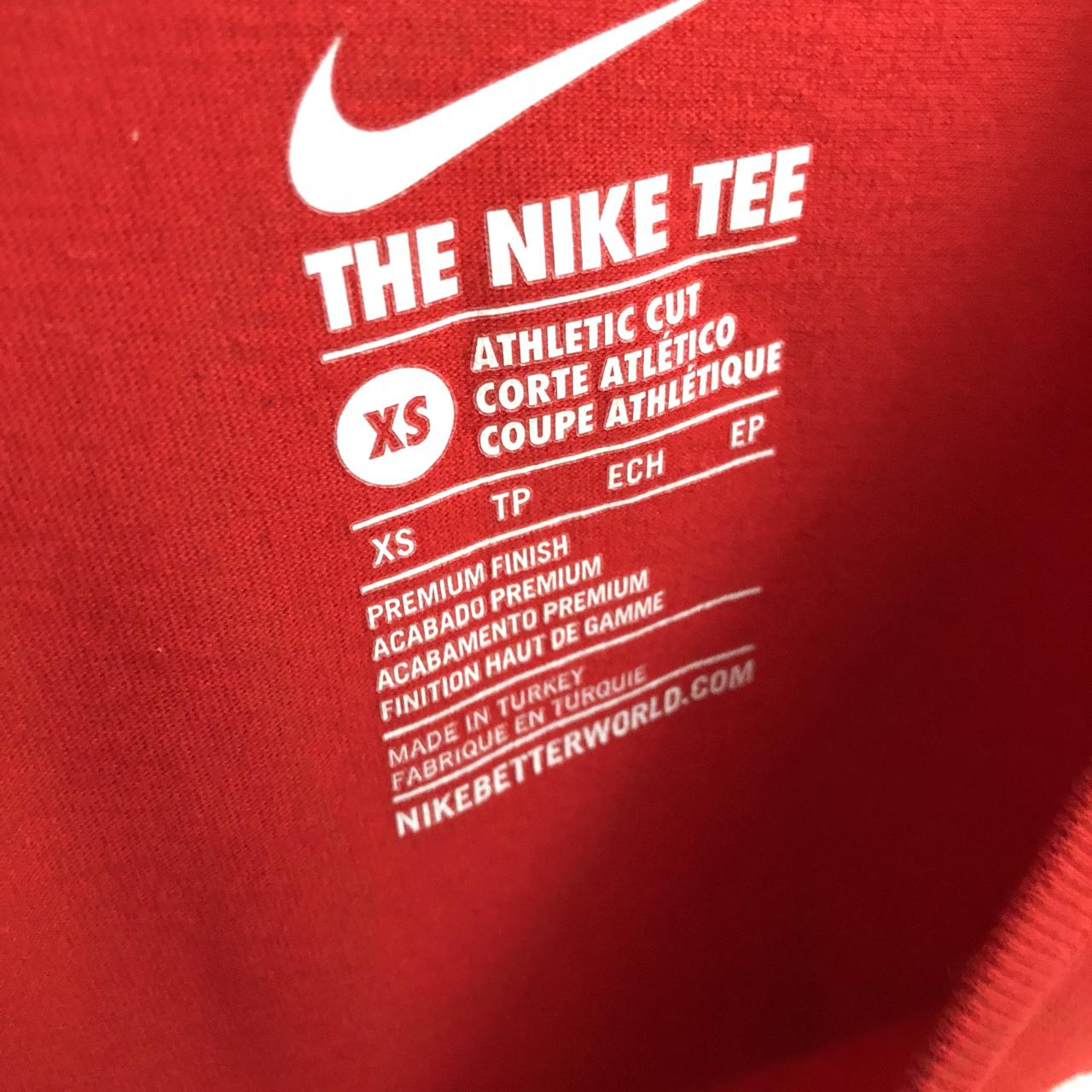 Red Nike LeBron James t-shirt XS men's LeBron logo - Depop