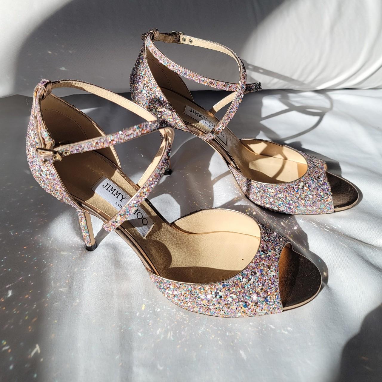 Jimmy choo annie hot sale 85 glitter