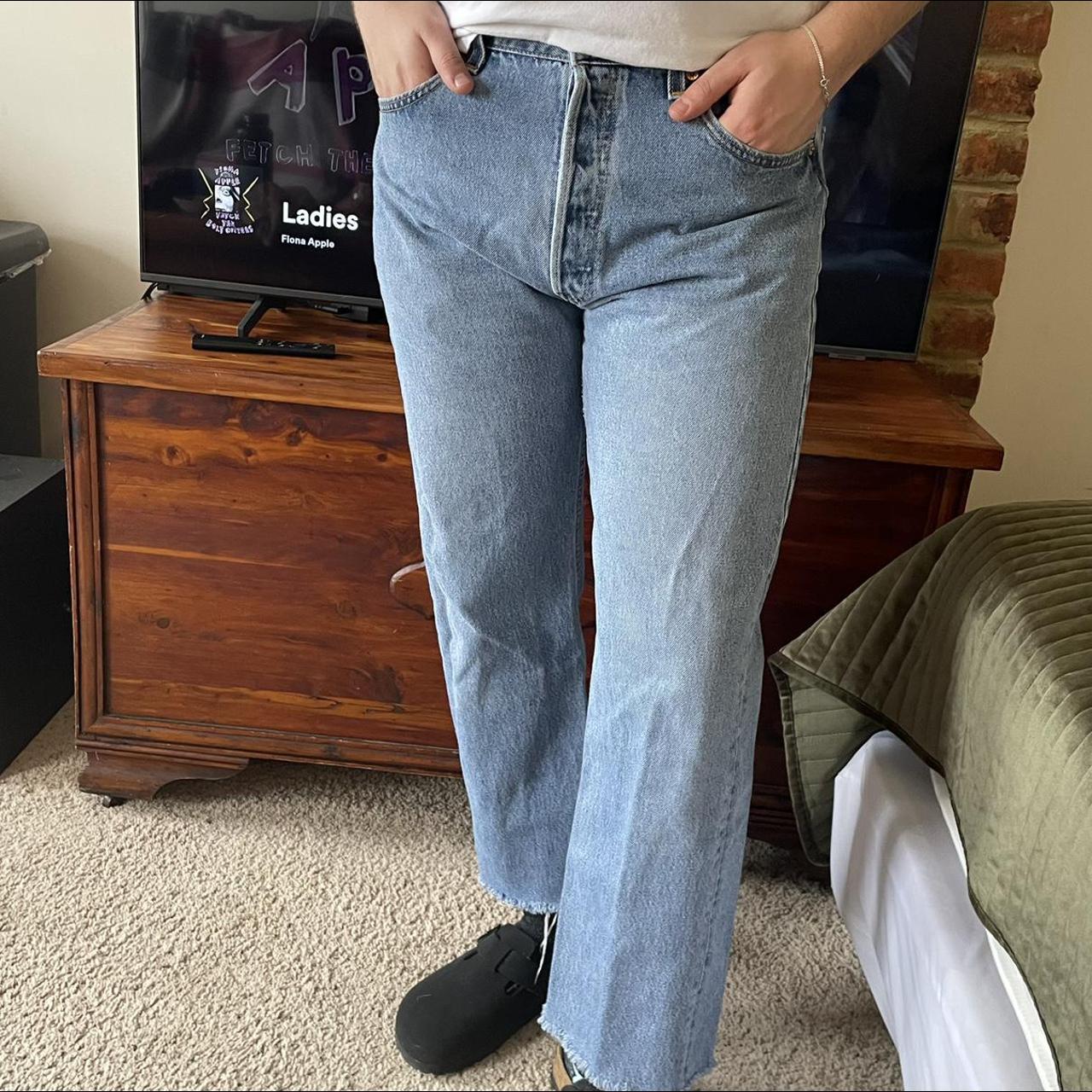 vintage light wash levis