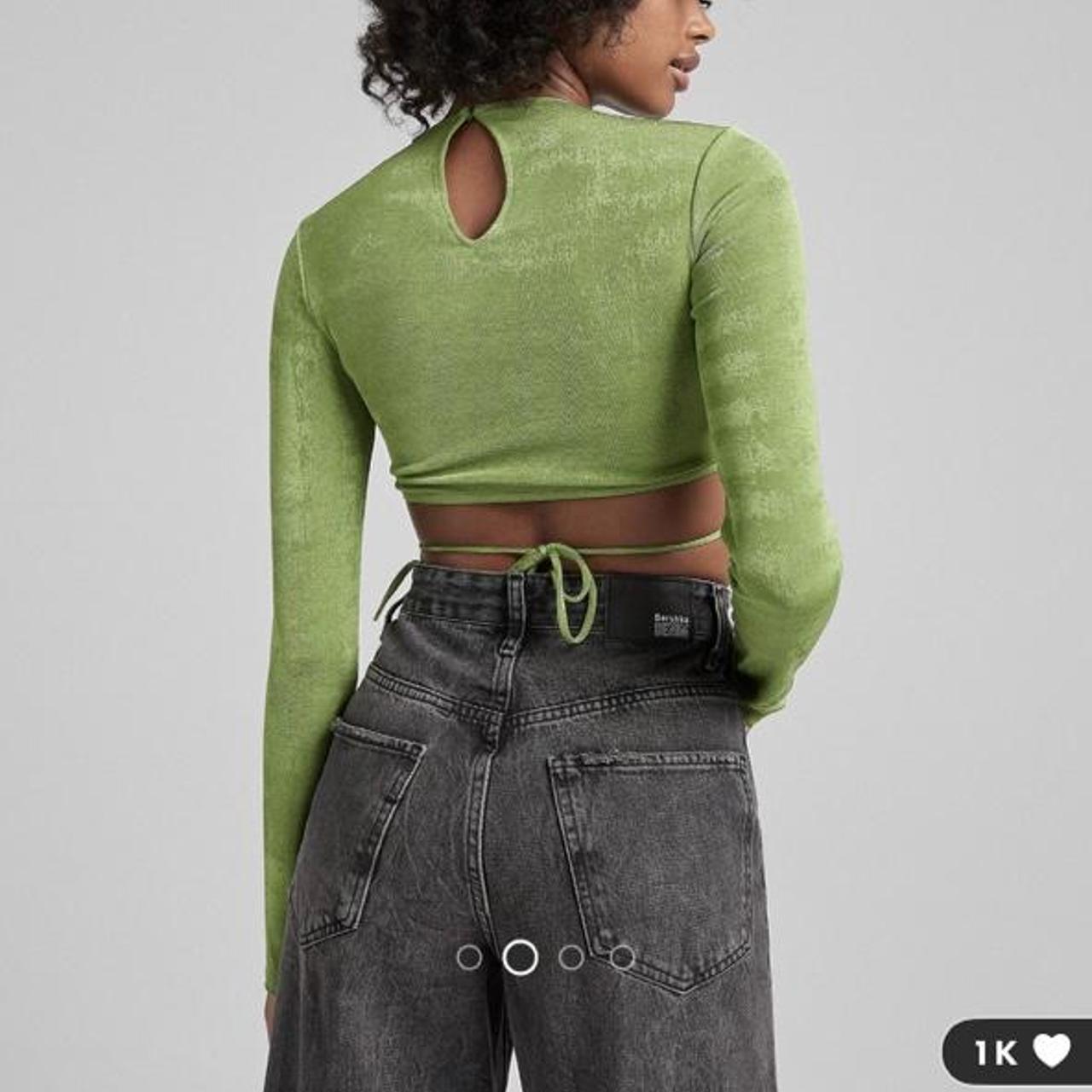bershka green cargos