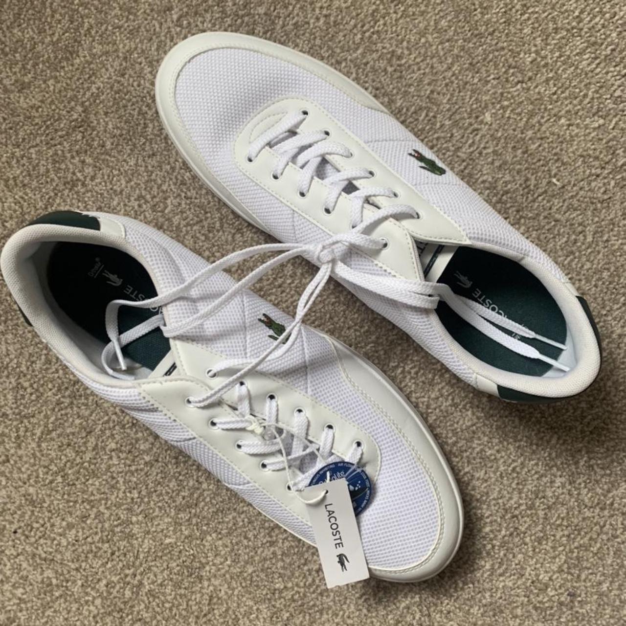 mens white lacoste trainers