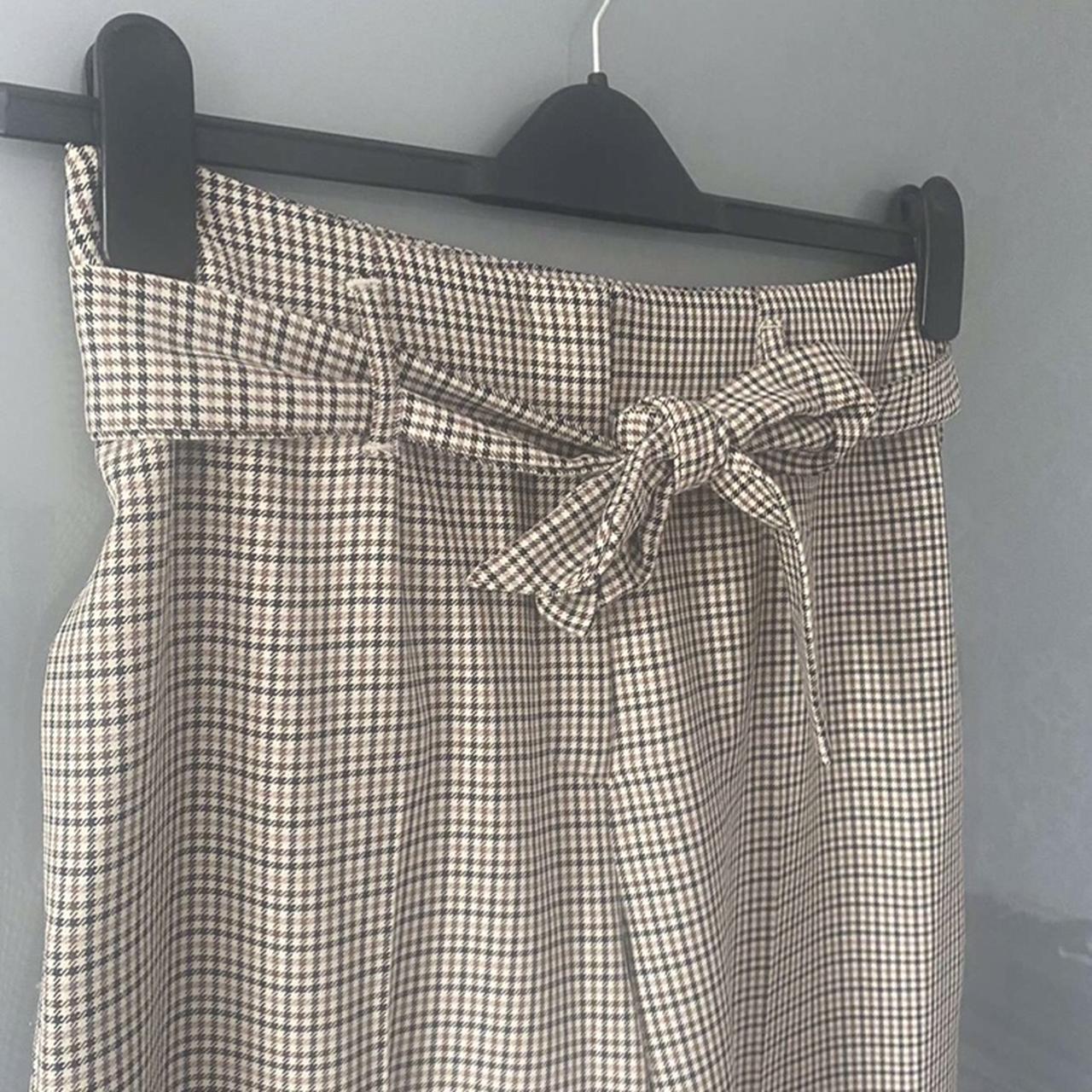 Women's High Waisted Check Print Skinny Trousers | Boohoo UK
