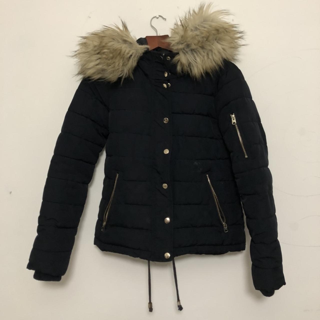 navy topshop puffer jacket