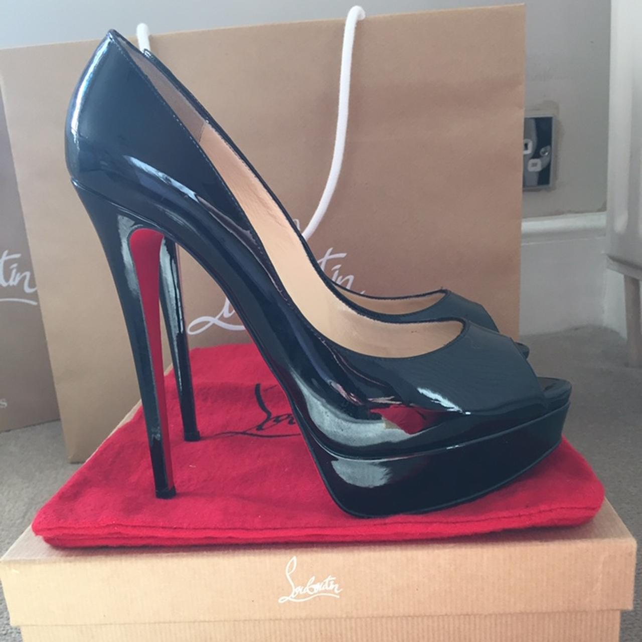 louboutin lady peep 150 patent calf