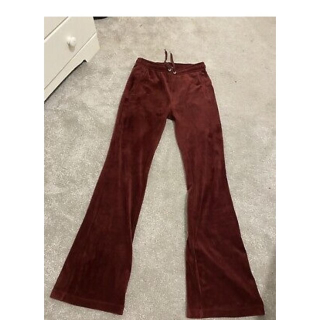 Juicy Burgundy Dark Red Tracksuit Bottoms Bottoms Depop