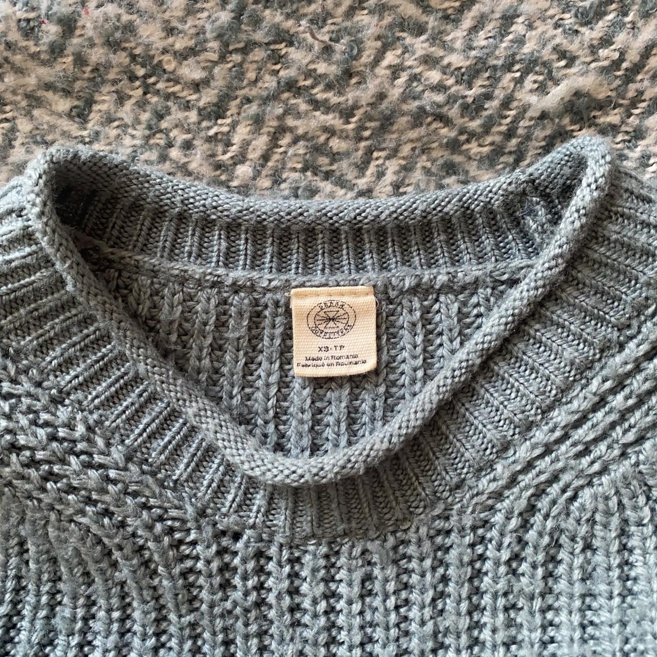 baby blue urban outfitters knit jumper, super soft... - Depop