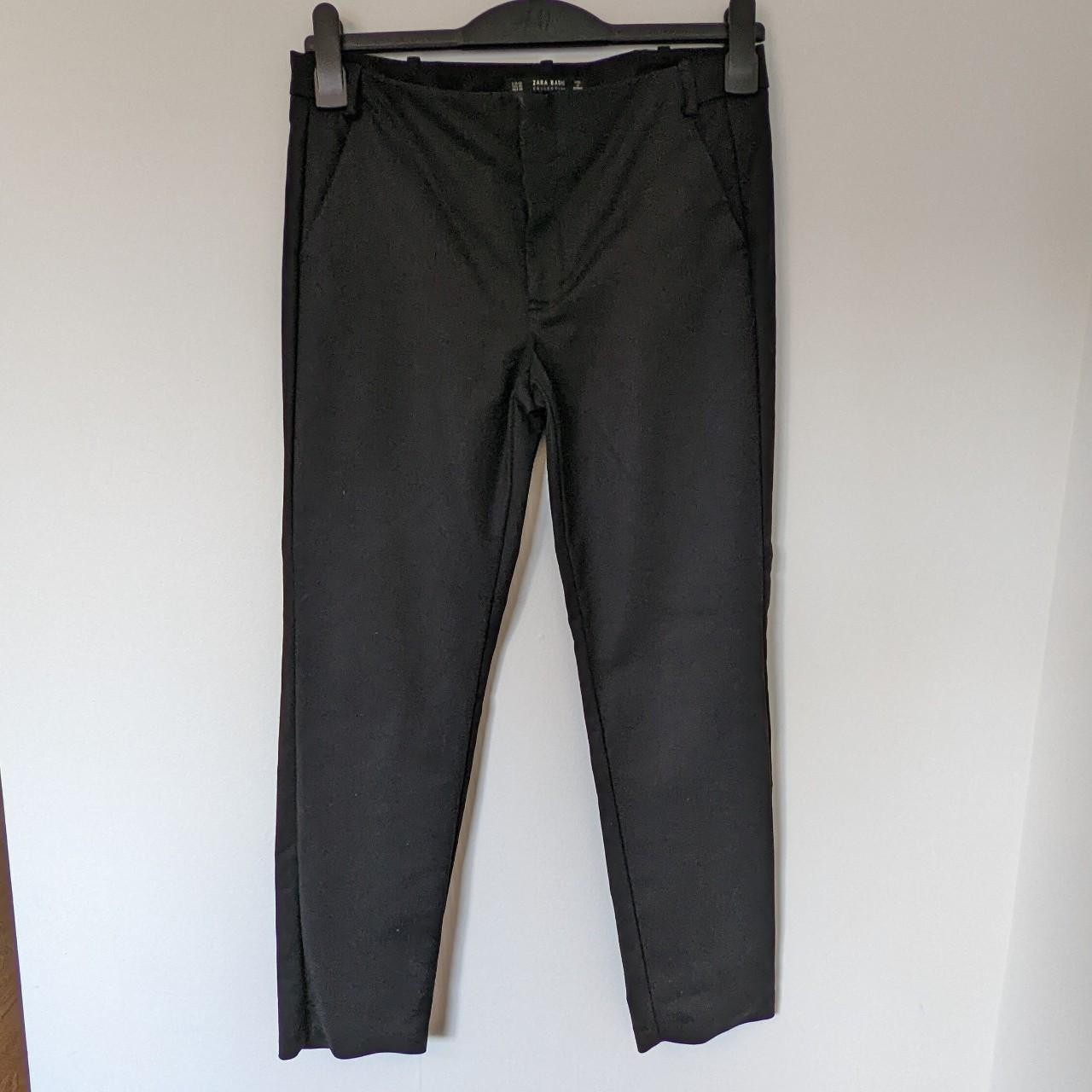 Zara black work trousers in Euro 38. Hardly worn.... Depop