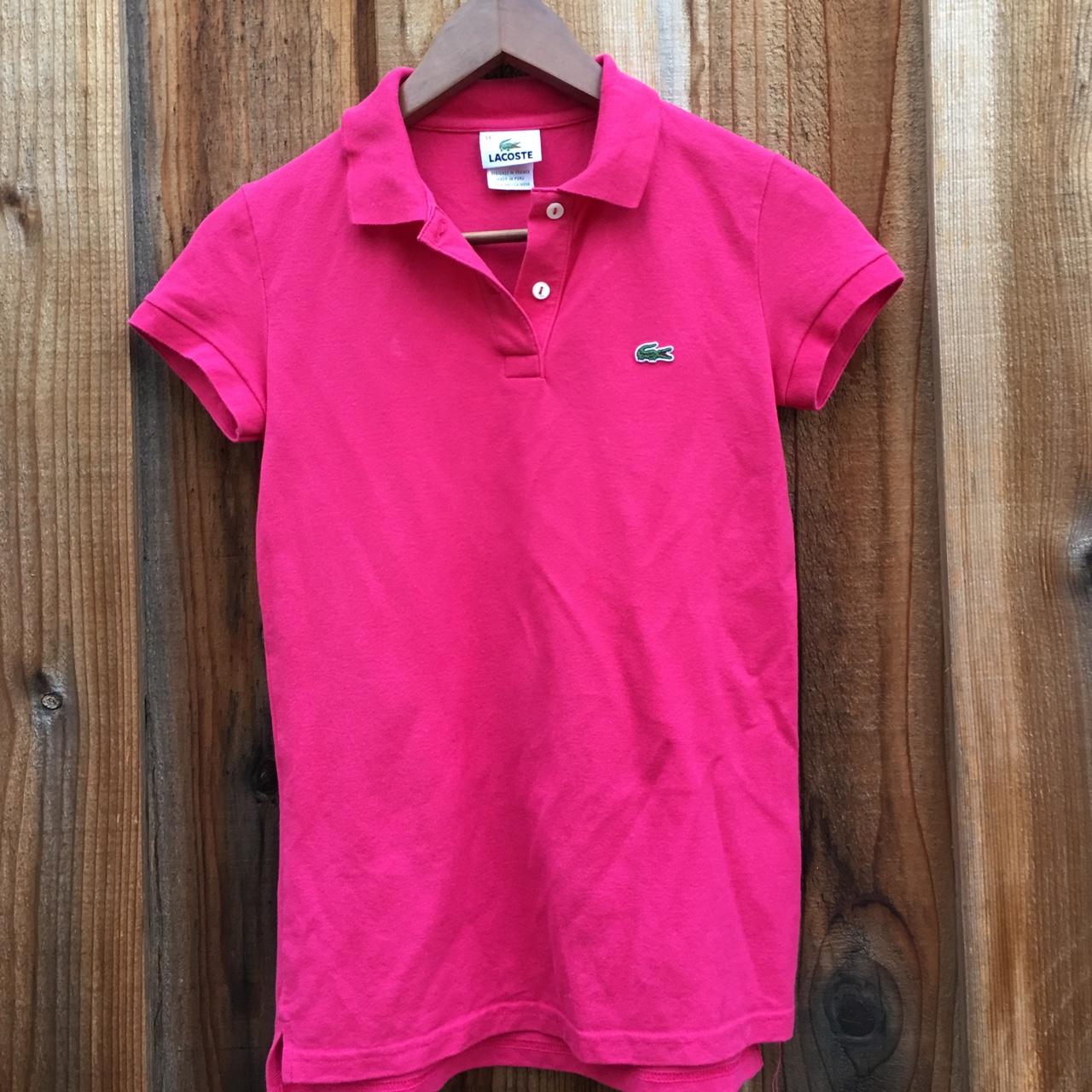 Lacoste pink/ fuchsia polo shirt. Great... -