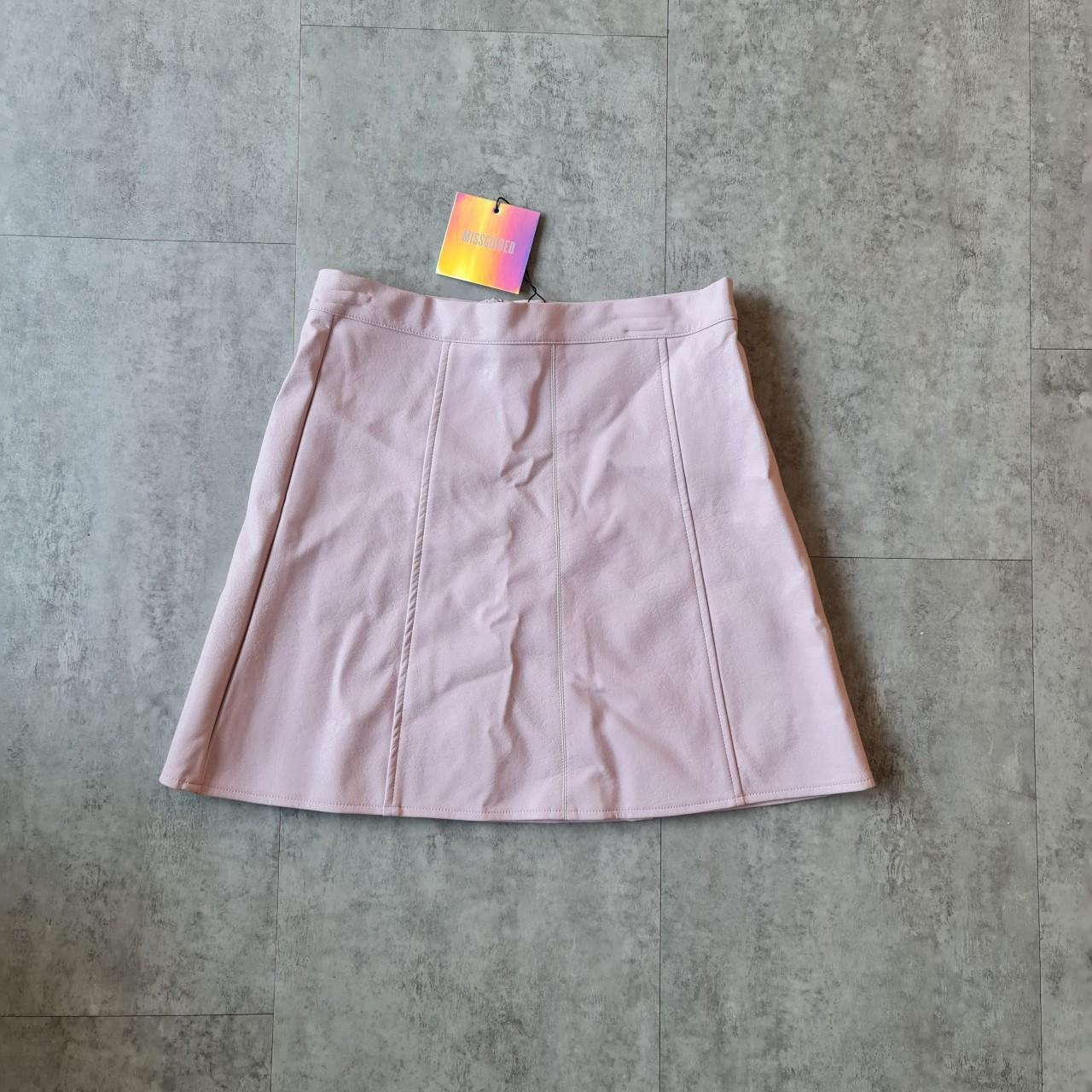 MISSGUIDED PETITE FAUX LEATHER MINI SKIRT size