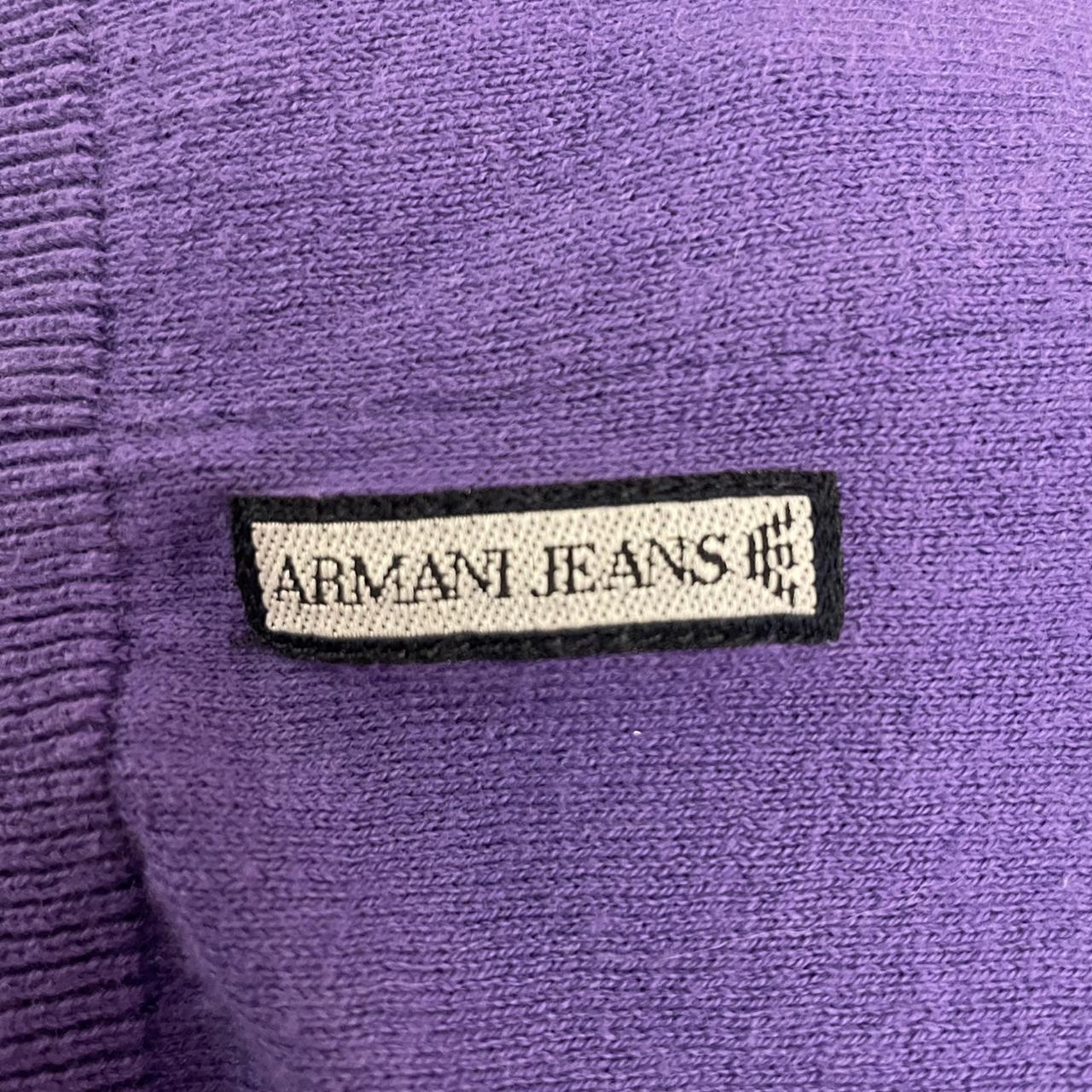 Purple Armani jeans cardigan size M. Light material... - Depop