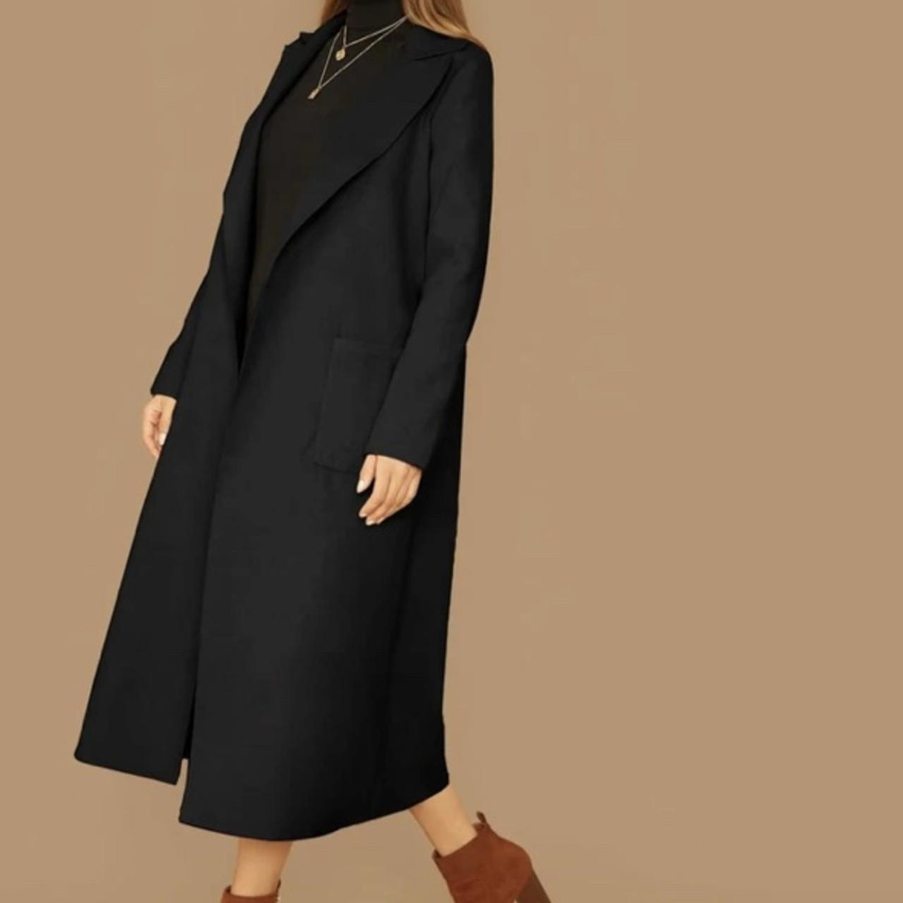 Ankle length black trench coat. Worn once, super... Depop