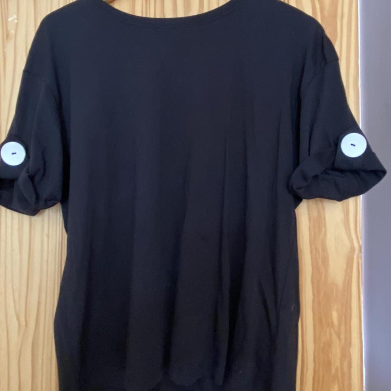 zara plain black t shirt
