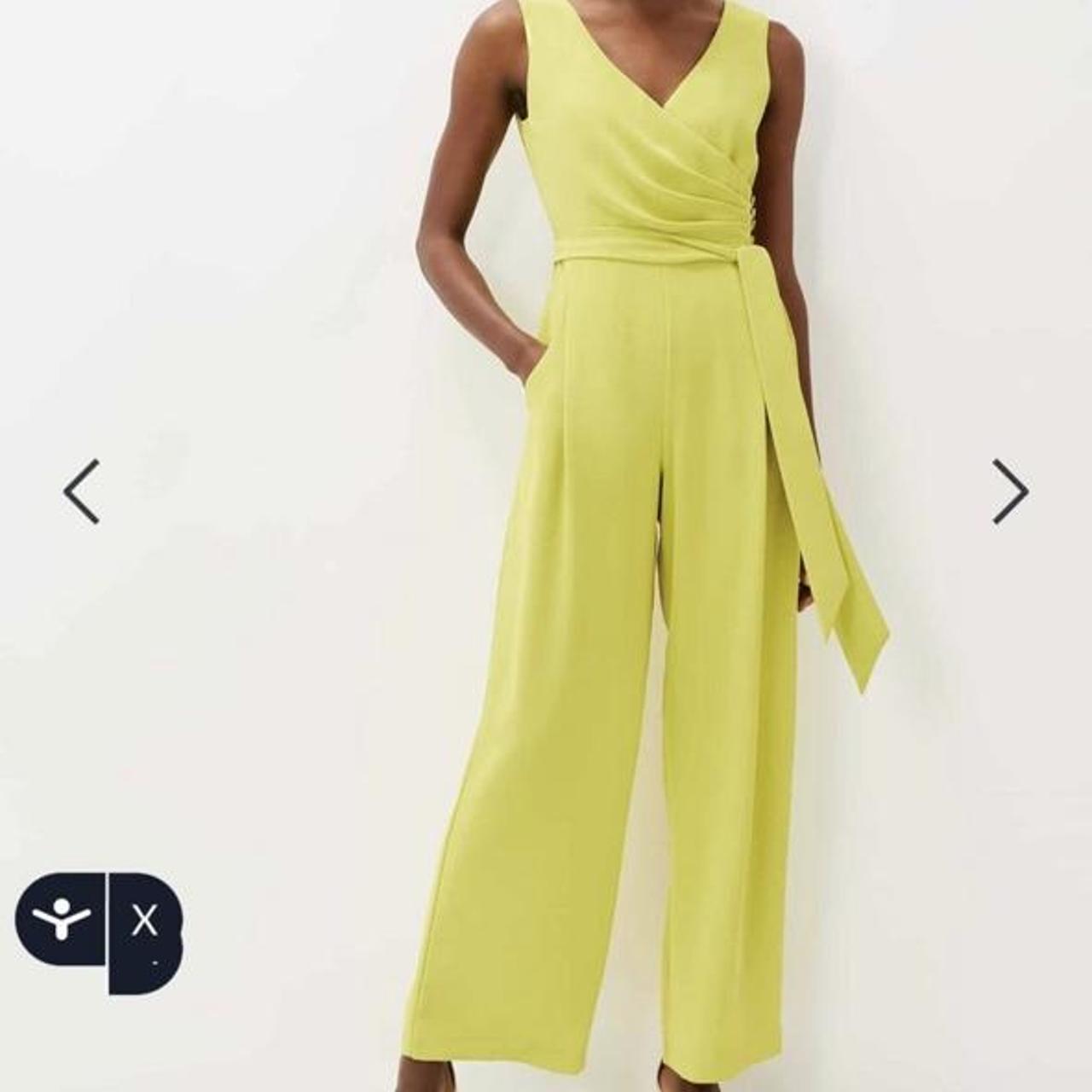 Phase Eight Lime green jumpsuit. Worn once to a... Depop