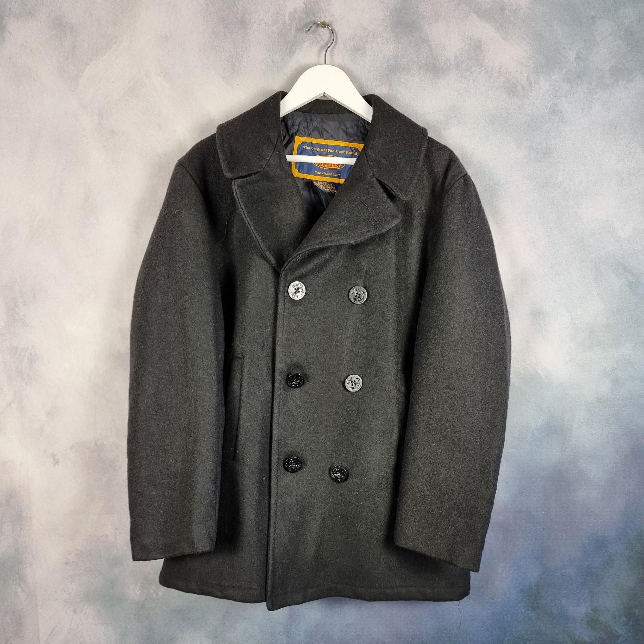 Vintage Fox Knapp US Navy enlisted style pea coat... - Depop