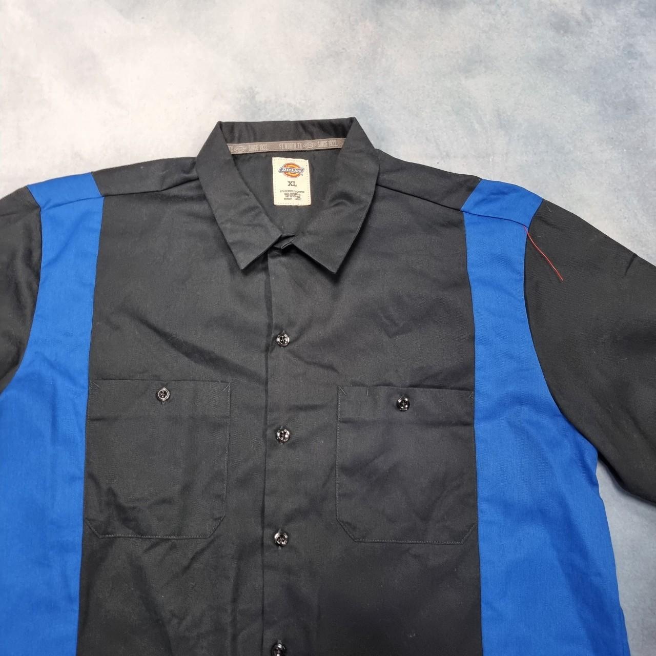 Dickies Men's Black and Blue Shirt | Depop