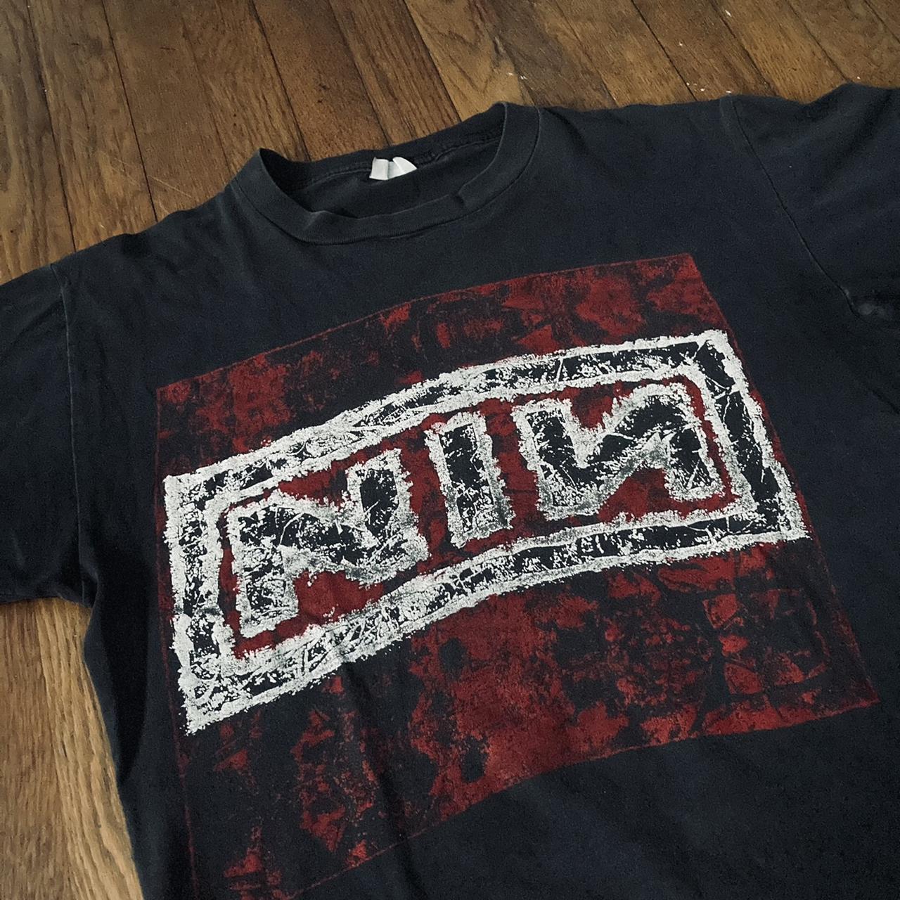 Vintage Nine Inch Nails T-Shirt, 90s Bootleg, Faded L...