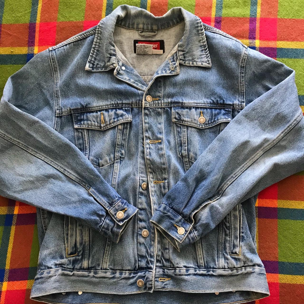 VINTAGE Wrangler Denim Jacket 100% cotton (jacket... - Depop