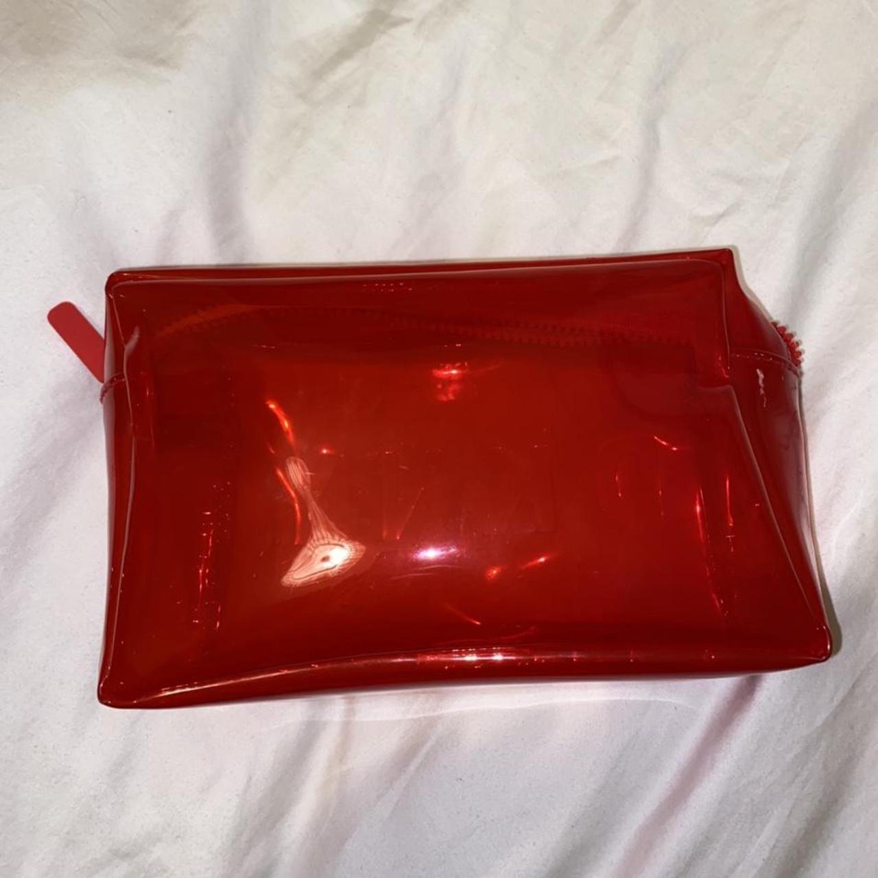 Dkny Perspex red makeup bag, perfect condition... - Depop