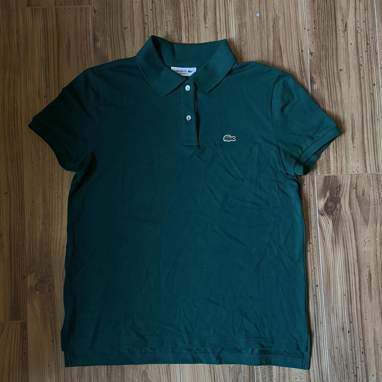 Lacoste Women's Green and Khaki Polo-shirts | Depop