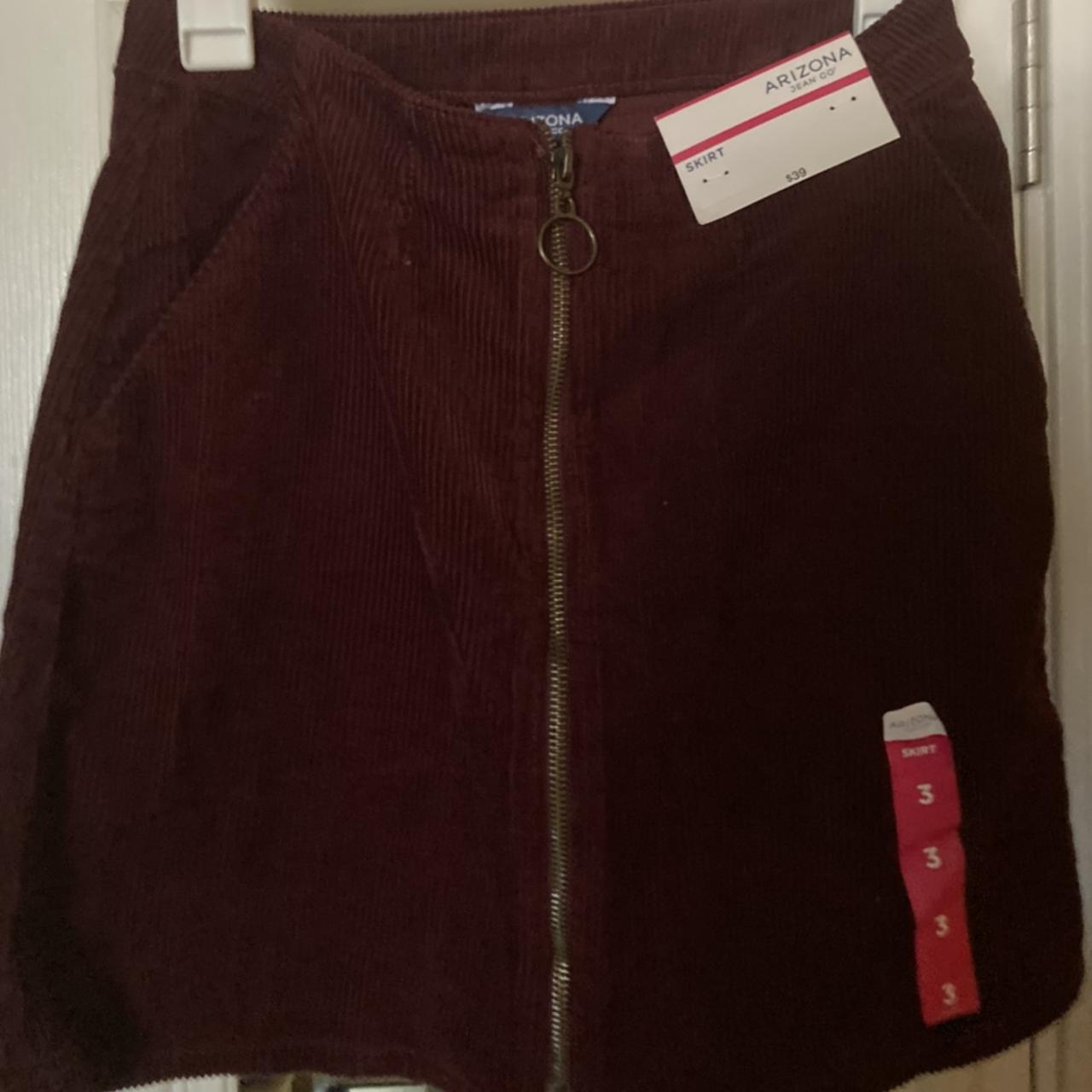 JCPenney Women's Burgundy Skirt Depop