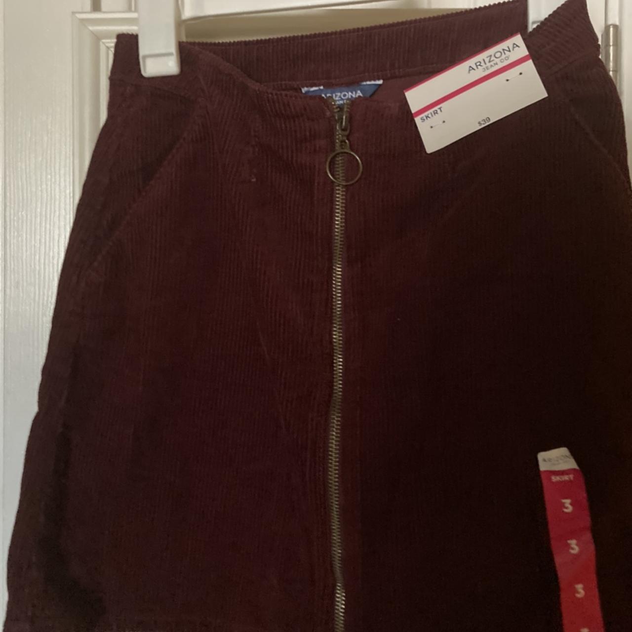 JCPenney Women's Burgundy Skirt Depop