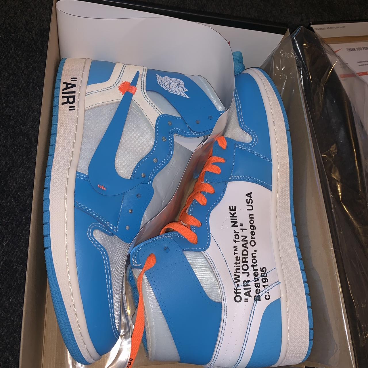 Air Jordan 1 ✘ off white UNC. A Super limited pair - Depop