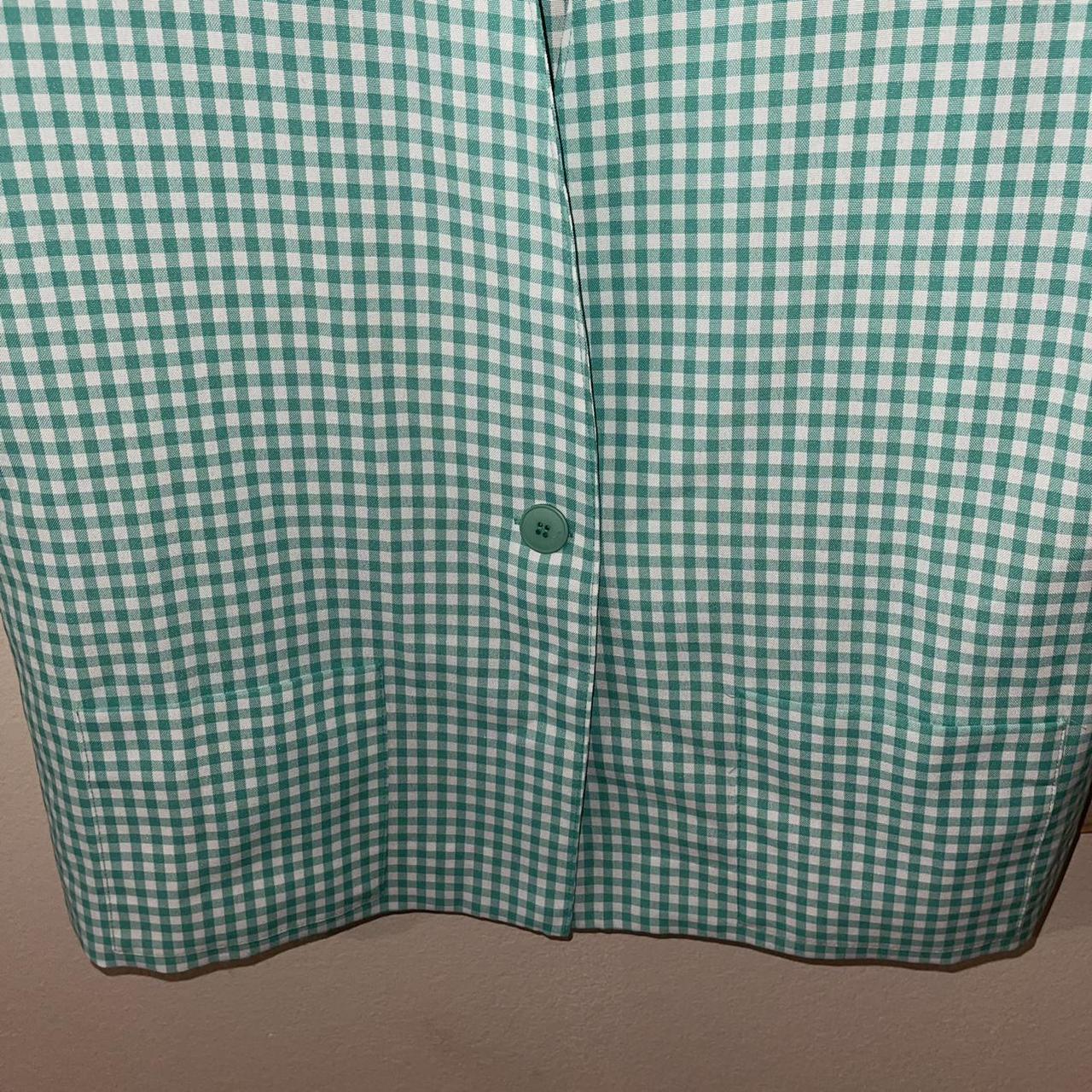 Product Image 3 - Green and white checkered vintage