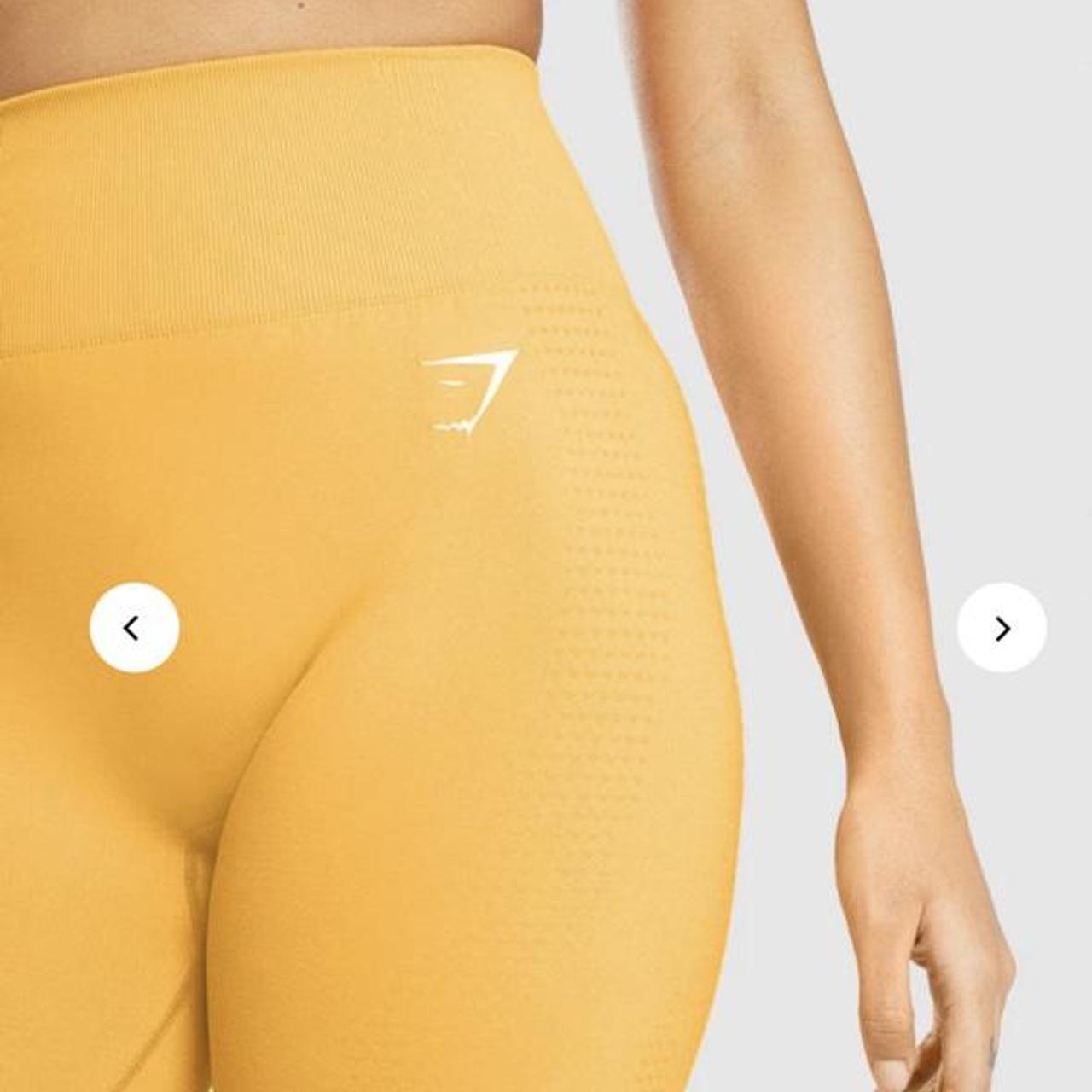 Gymshark yellow vital seamless leggings! Size M with