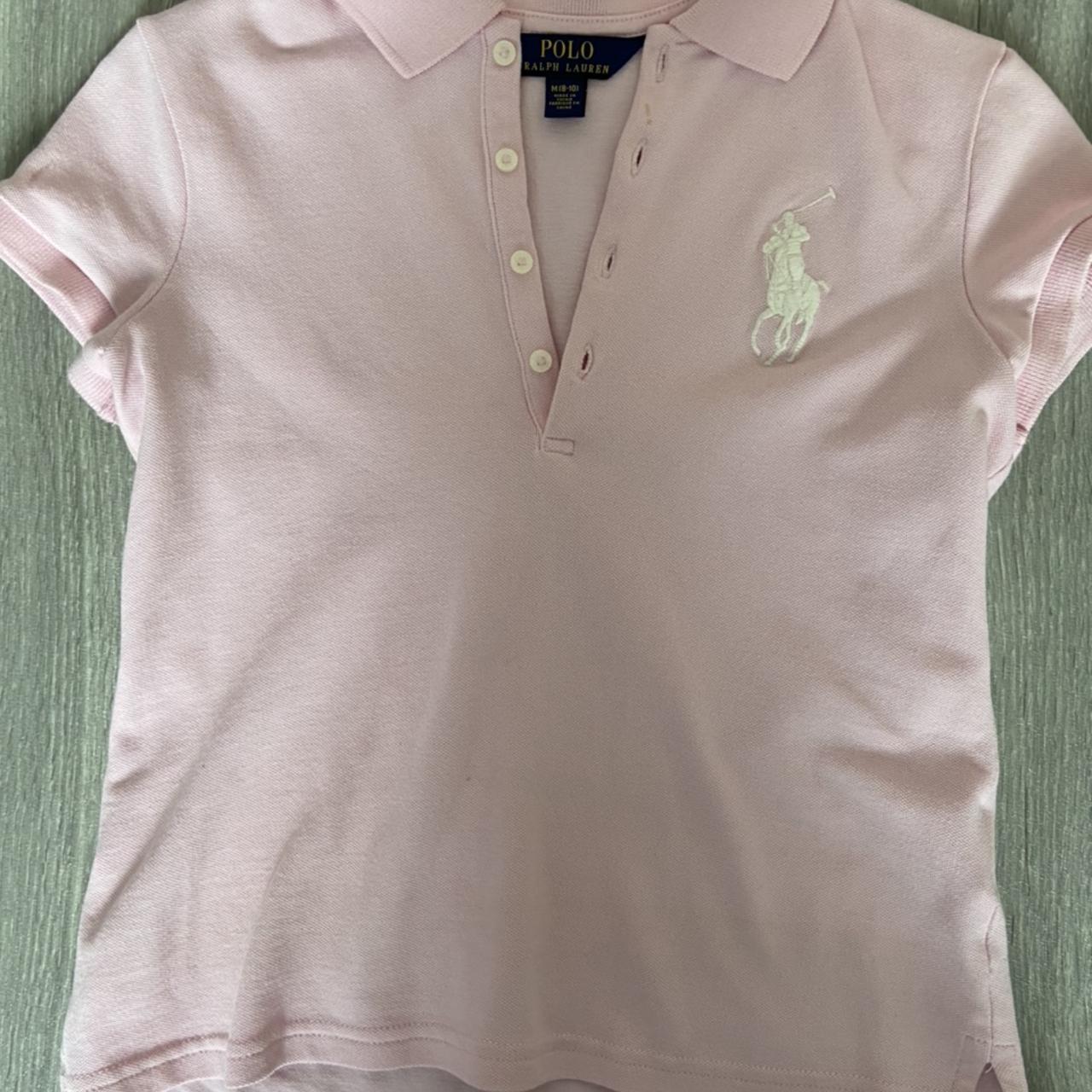 RALPH LAUREN baby pink with white large logo - two... - Depop