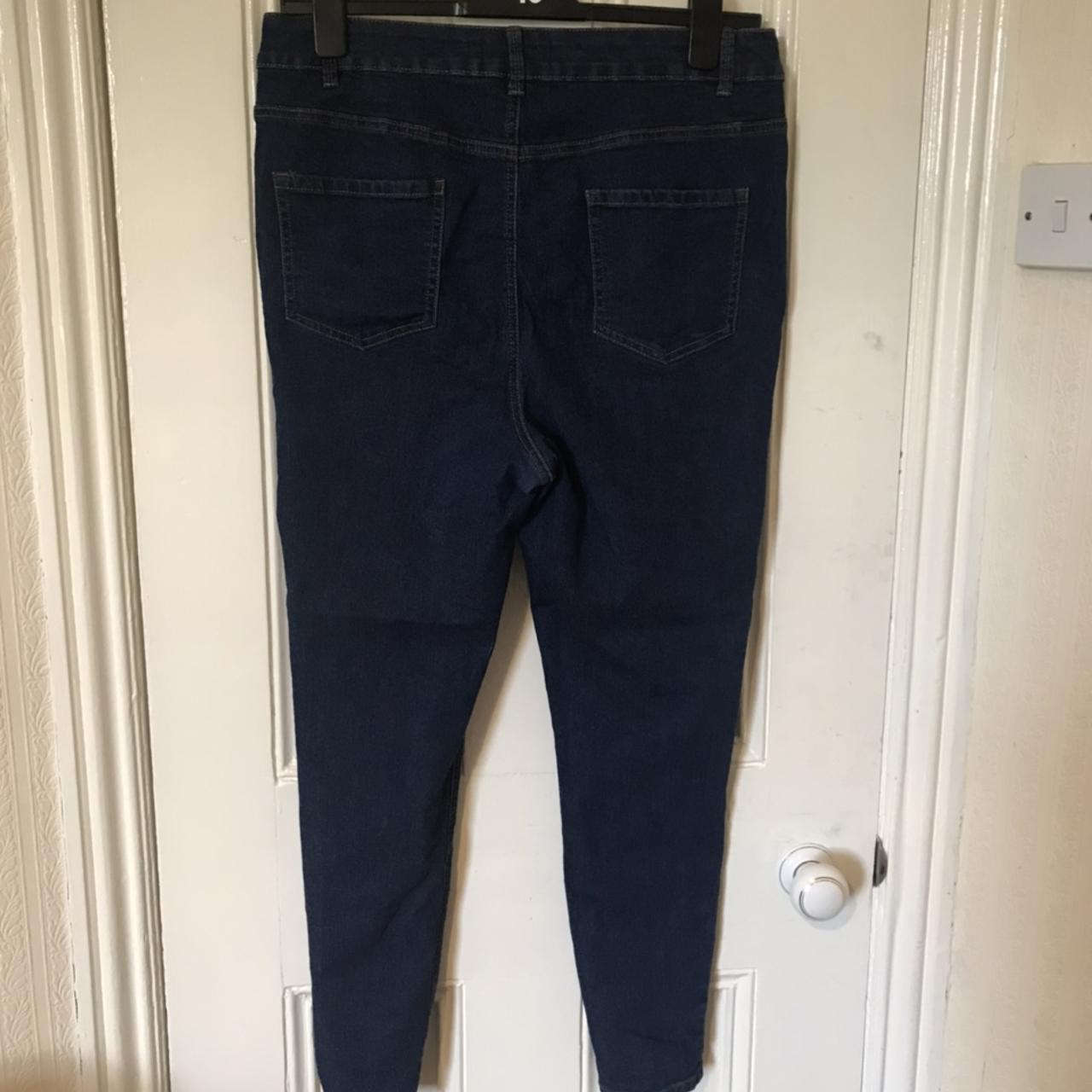 New Look Navy Skinny Denim Jeans. These button up... - Depop