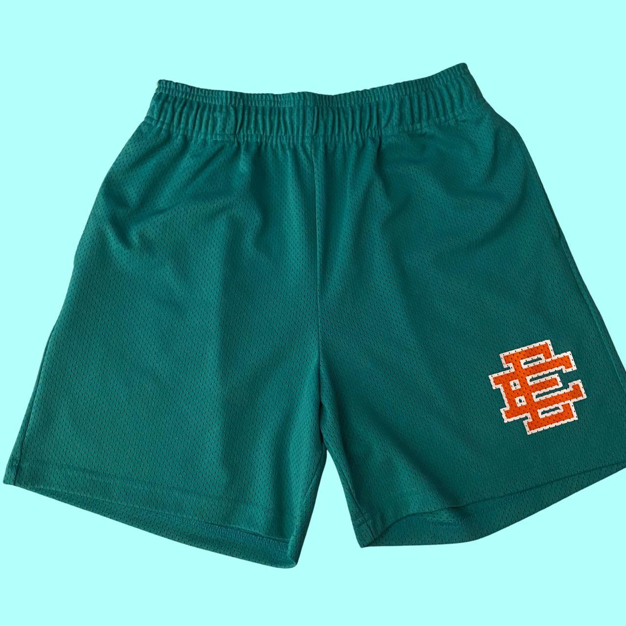 Men's Orange and Green Shorts