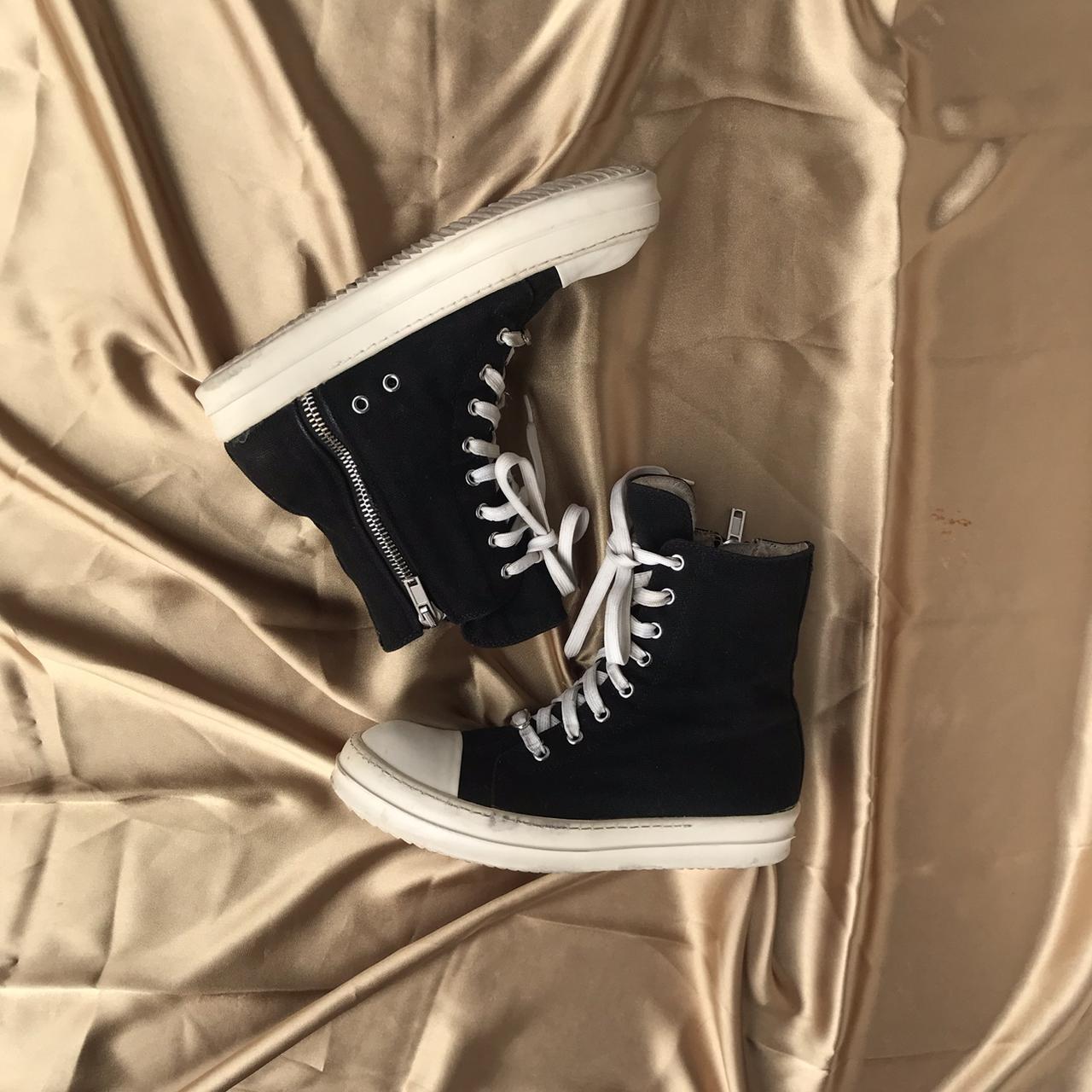 RICK OWENS HIGH RAMONES, SIZE : 42, Used good...