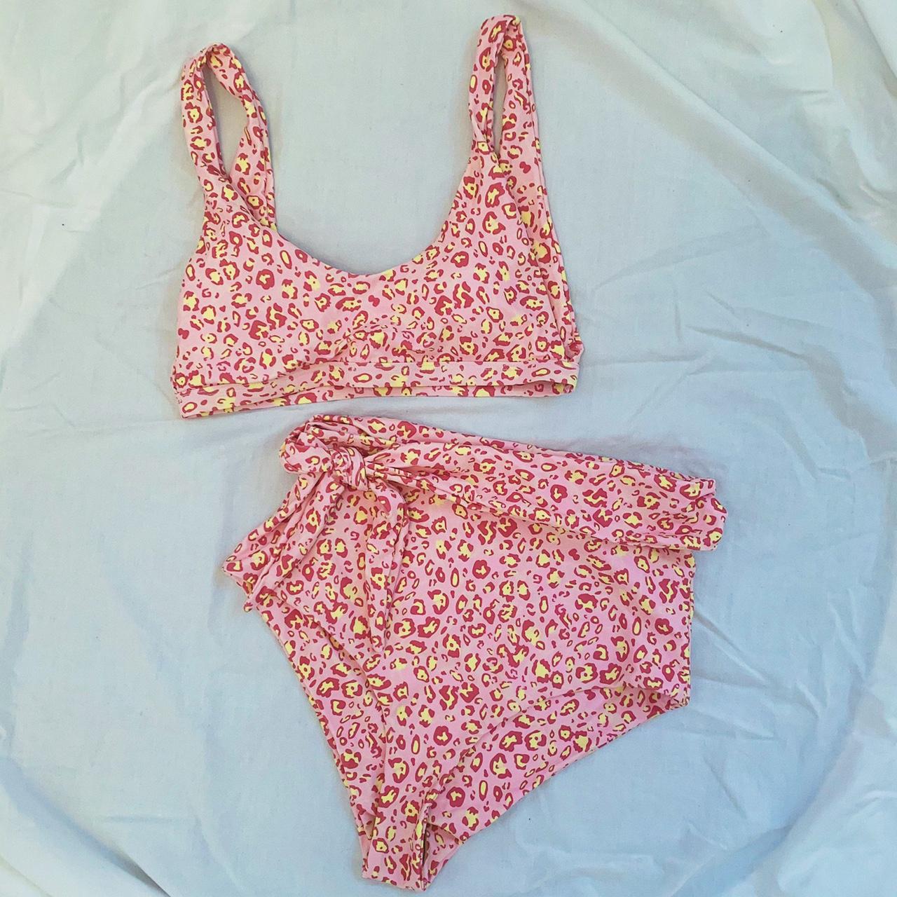 Pink Cheetah Print Bikini •i Bought This Bikini Depop