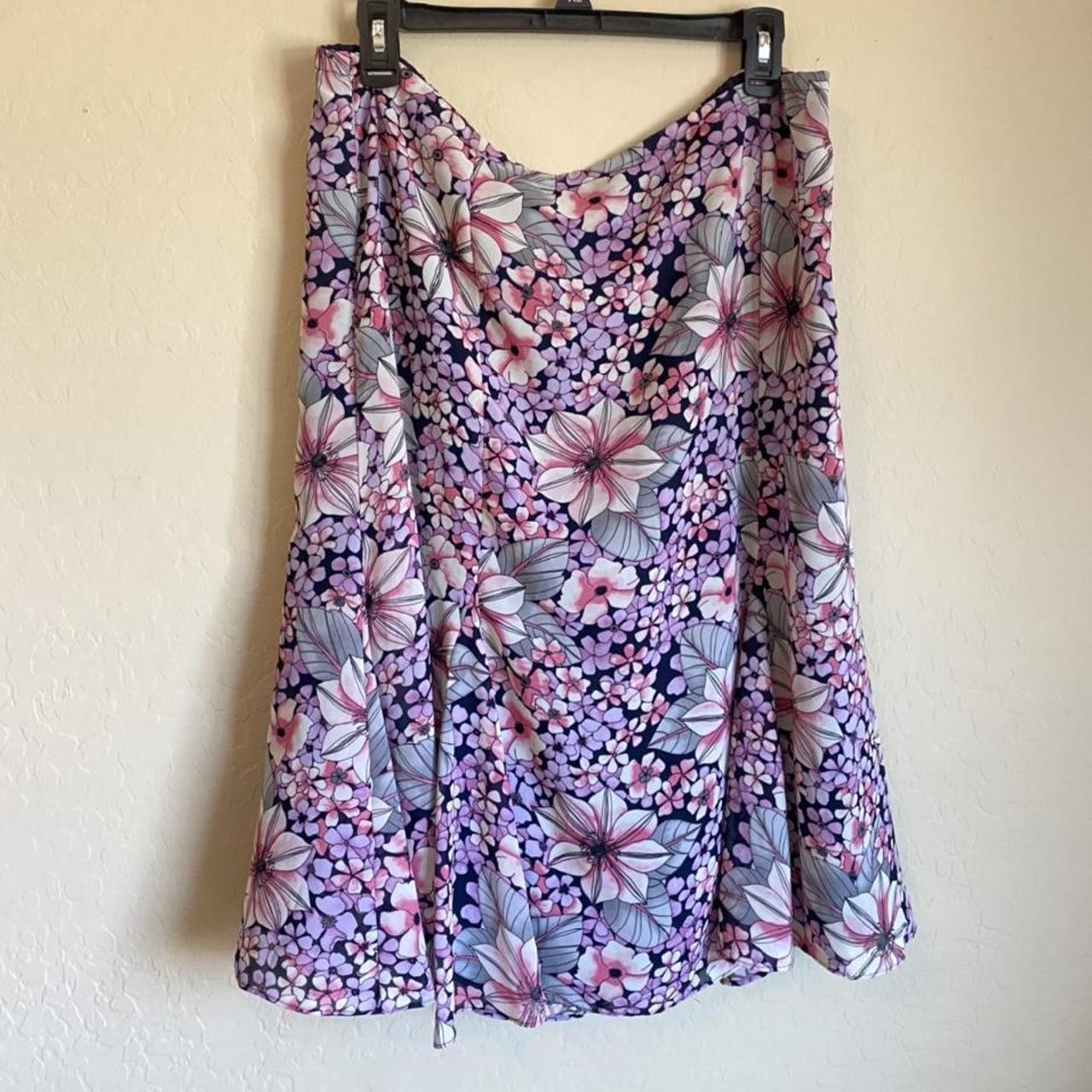 Vintage Flowy Ruffled Flared Floral Fairy Midi... - Depop