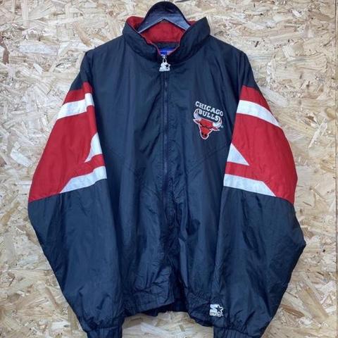 Vintage 90s Chicago bulls warm up jacket. First pick - Depop